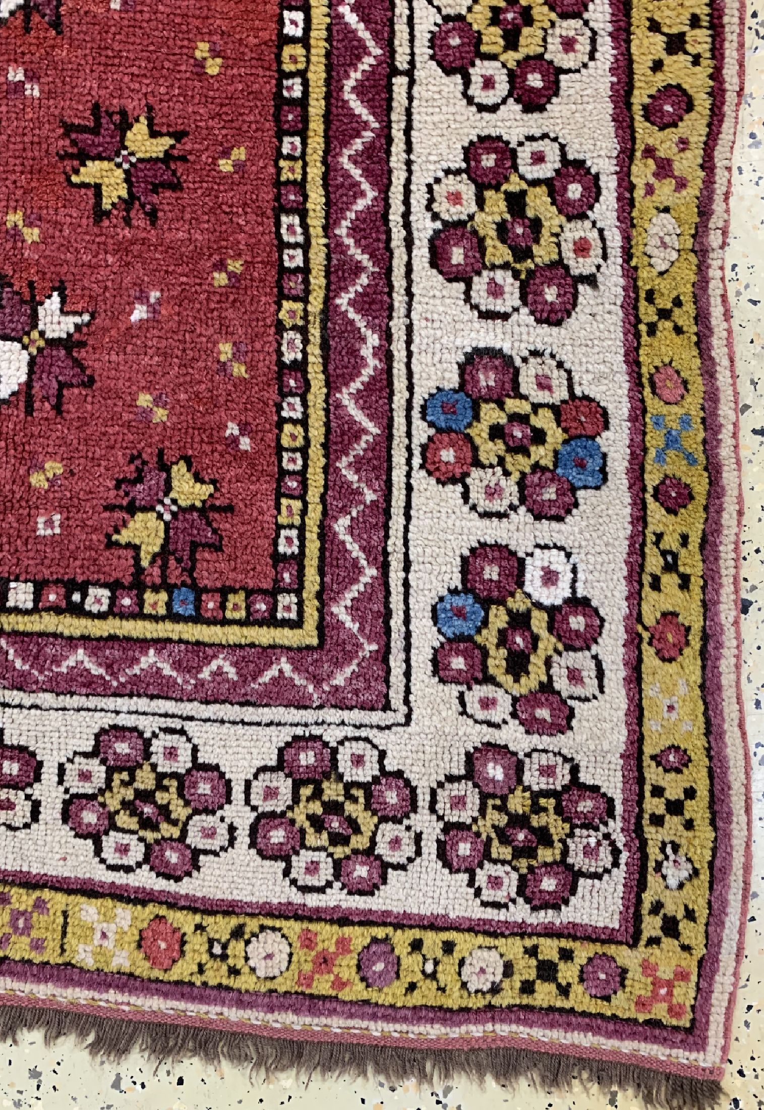 Detail a: Antiker Melas, Türkei, um 1900, Wolle auf Wolle, ca. 155 x 100 cm, EHZ: 2