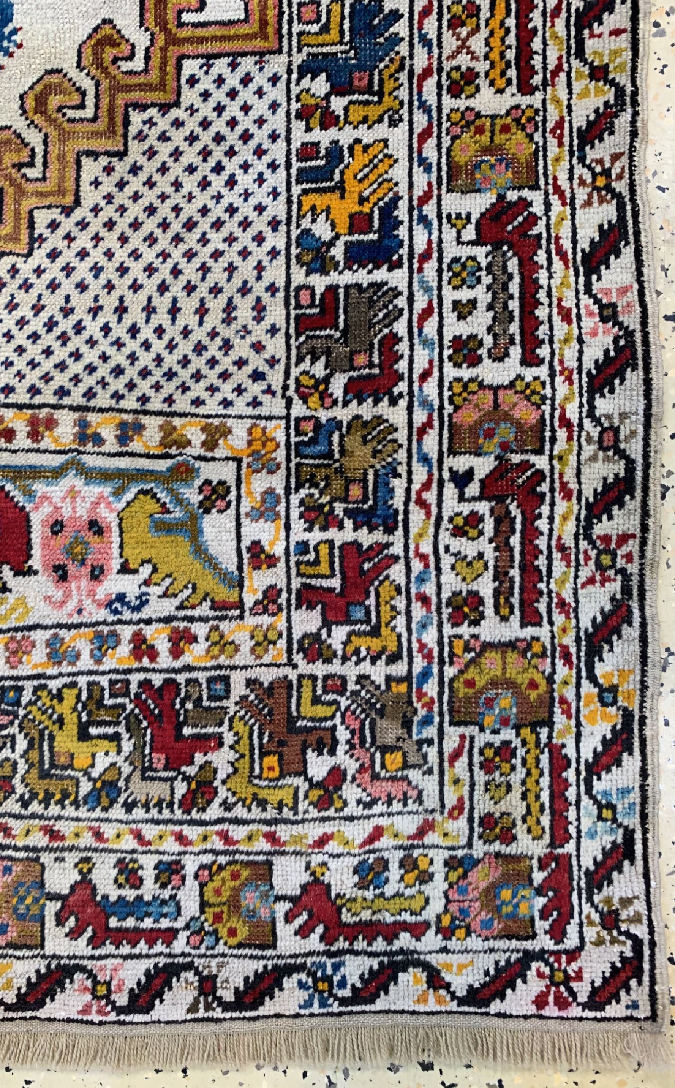 Detail a: Giordes alt, Türkei, um 1940, Wolle auf Wolle, ca. 160 x 104 cm, EHZ: 3