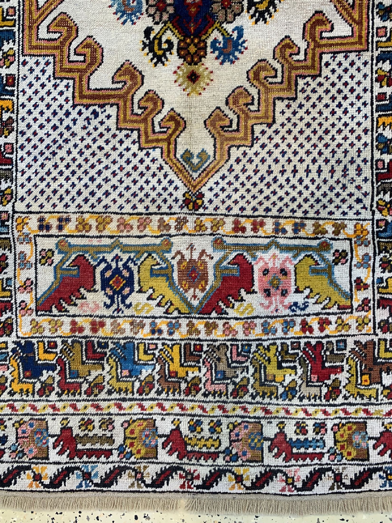 Detail b: Giordes alt, Türkei, um 1940, Wolle auf Wolle, ca. 160 x 104 cm, EHZ: 3