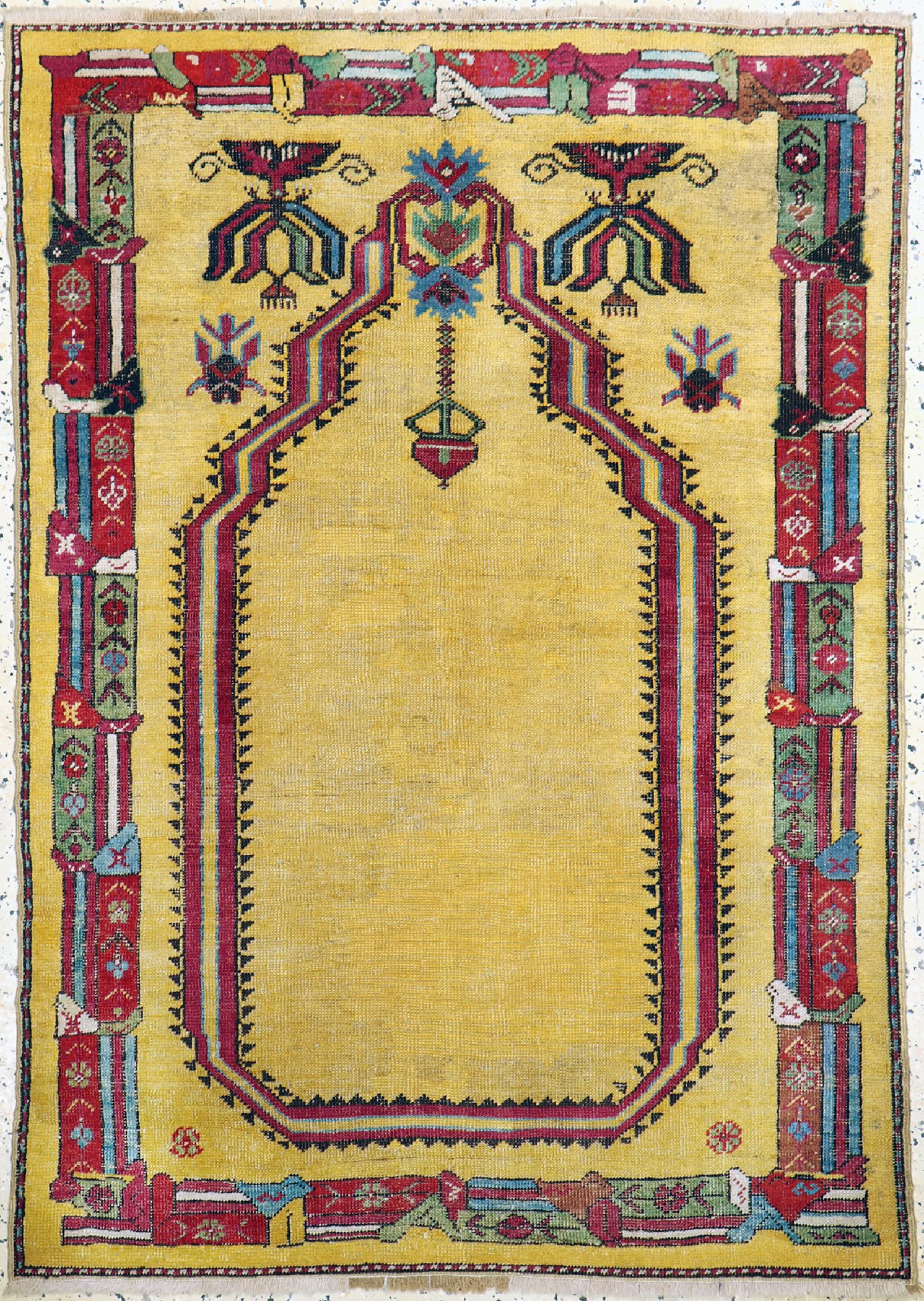 Antiker Kirsehir, Türkei, 19.Jhd, Wolle aufWolle, ca. 150 x 105 cm, EHZ: 3
