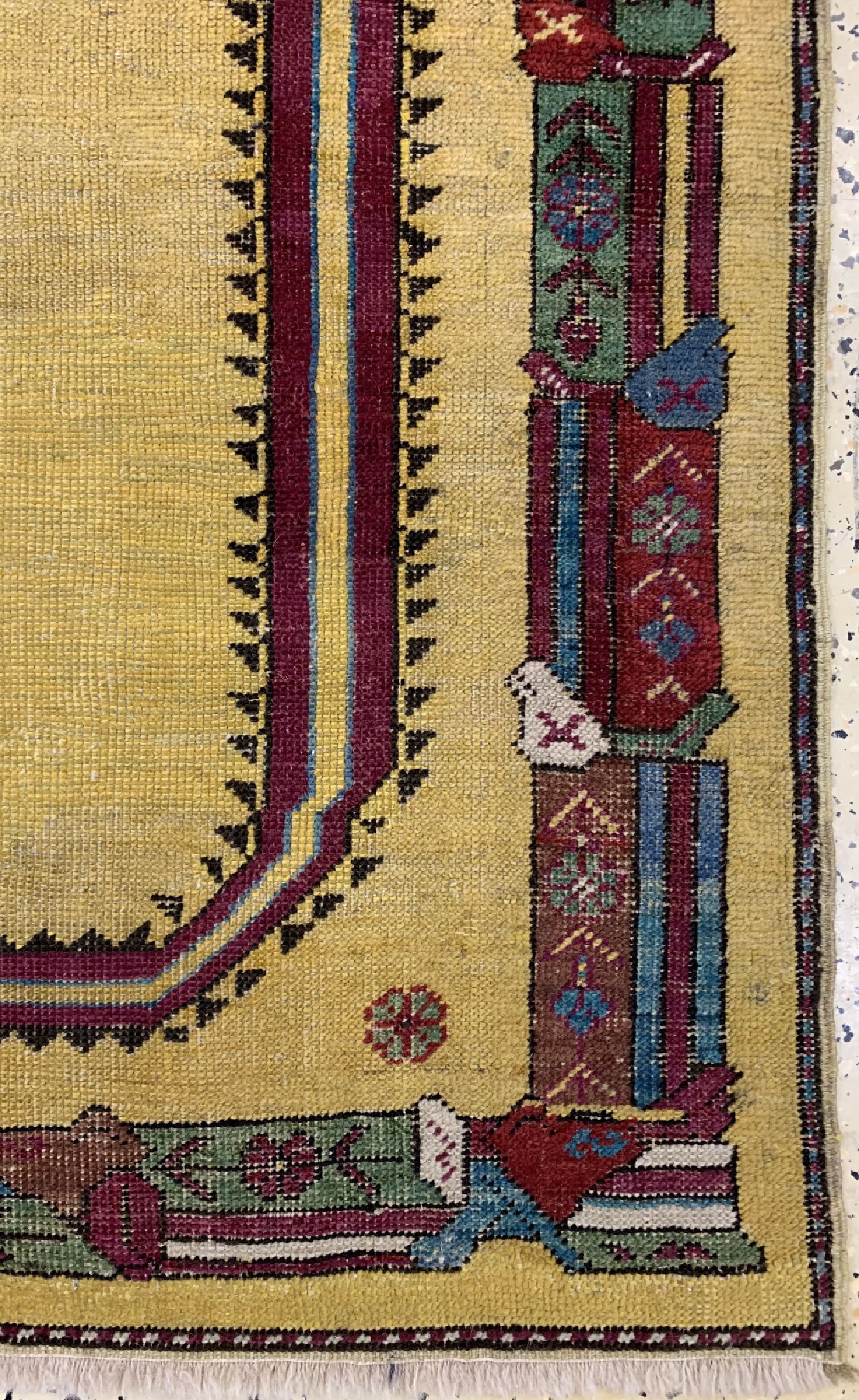 Detail a: Antiker Kirsehir, Türkei, 19.Jhd, Wolle aufWolle, ca. 150 x 105 cm, EHZ: 3