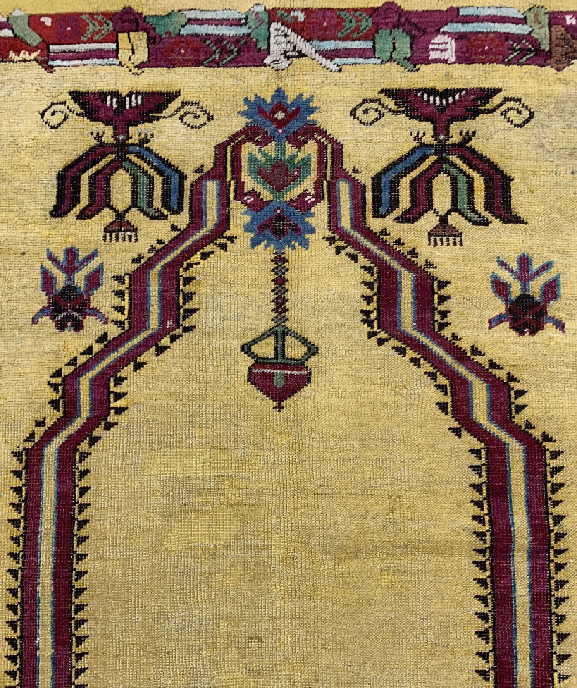 Detail c: Antiker Kirsehir, Türkei, 19.Jhd, Wolle aufWolle, ca. 150 x 105 cm, EHZ: 3
