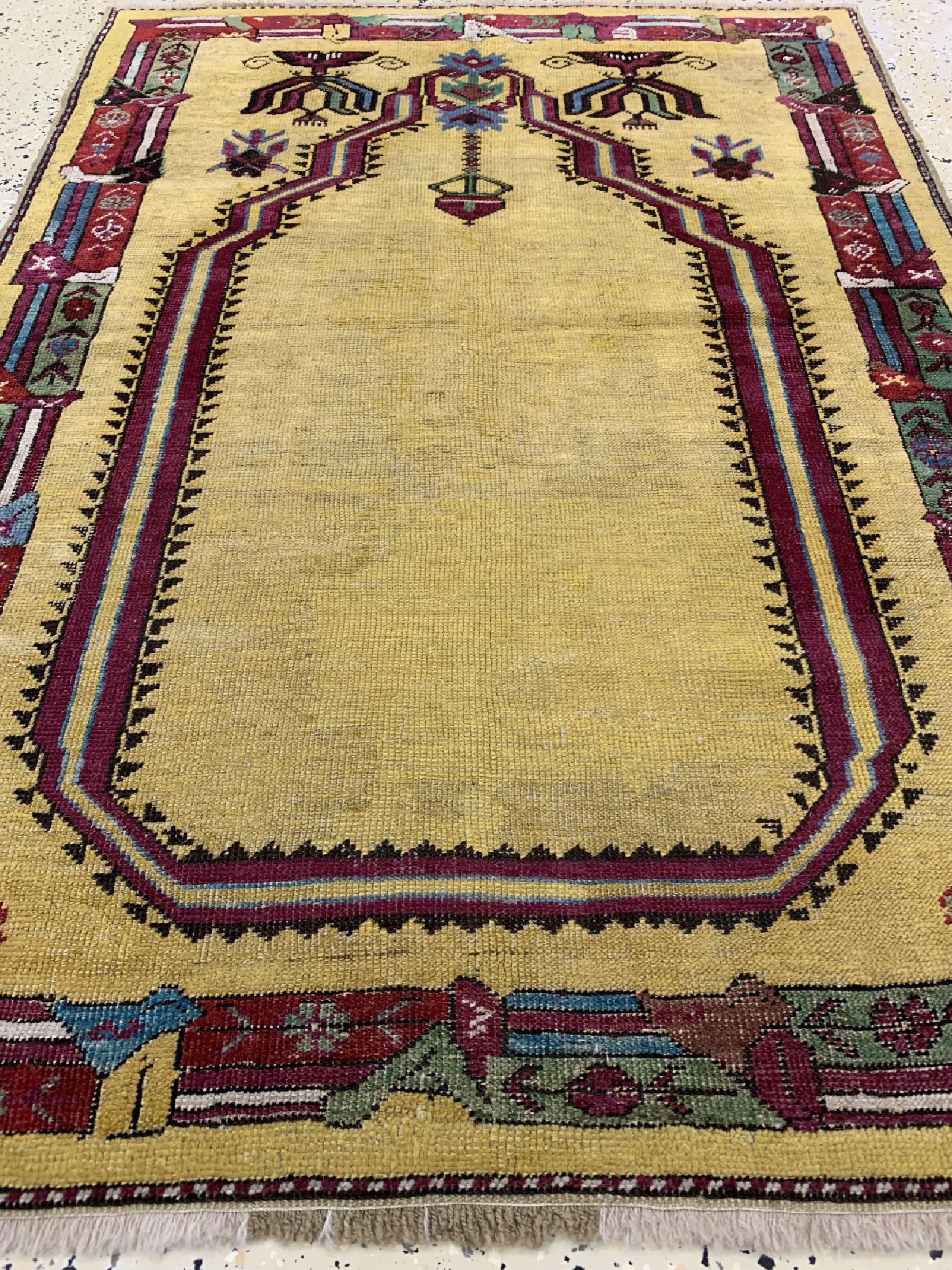 Detail d: Antiker Kirsehir, Türkei, 19.Jhd, Wolle aufWolle, ca. 150 x 105 cm, EHZ: 3