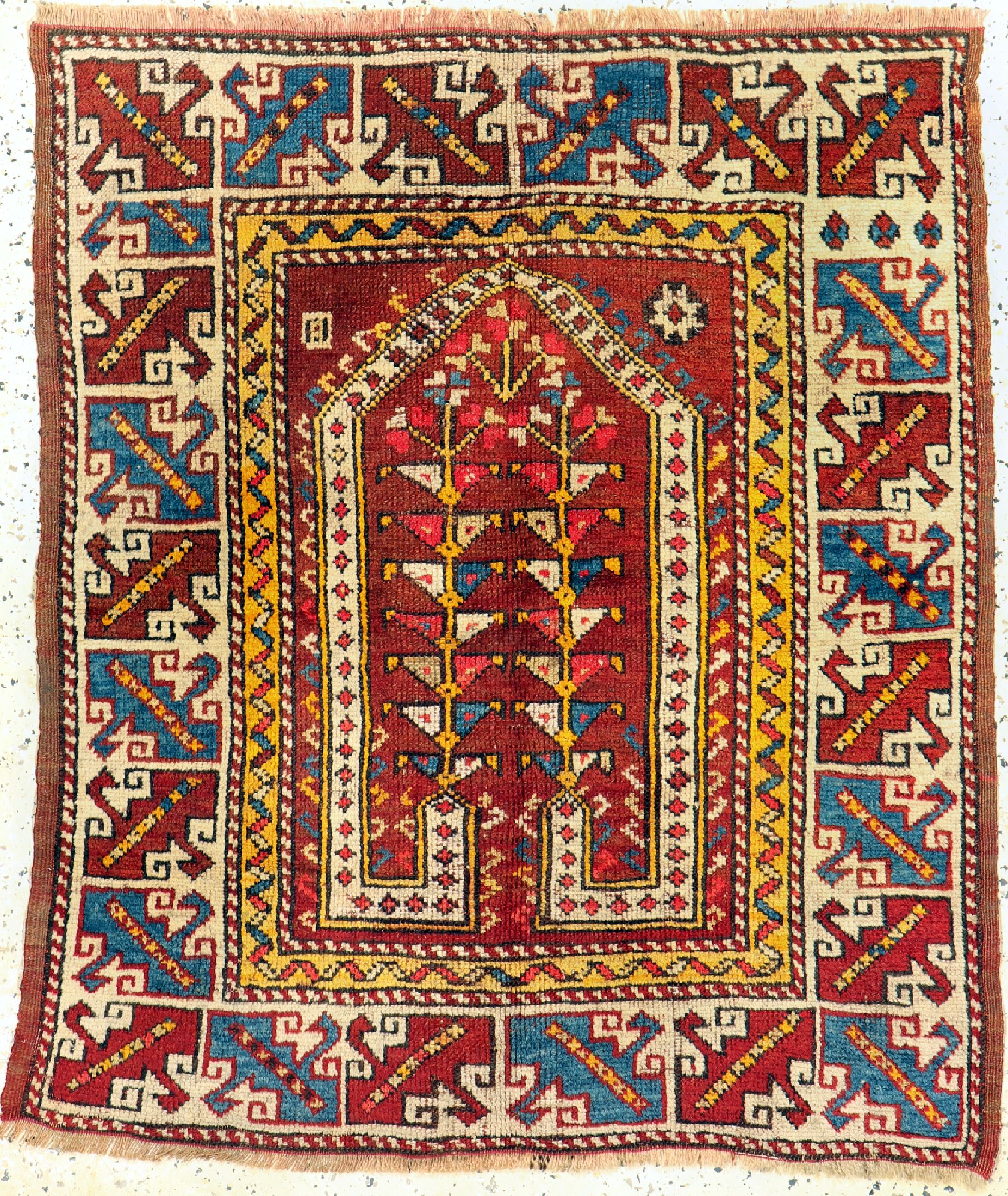 Antiker Bergama, Türkei, 19.Jhd, Wolle auf Wolle, ca. 117 x 102 cm, EHZ: 3