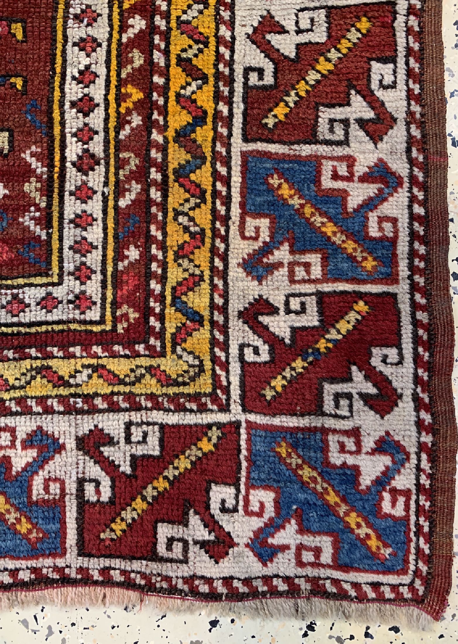 Detail a: Antiker Bergama, Türkei, 19.Jhd, Wolle auf Wolle, ca. 117 x 102 cm, EHZ: 3