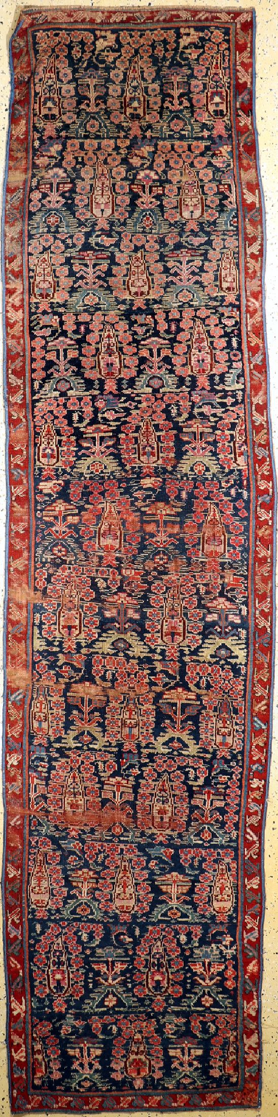 Antiker Kordi Dorfteppich, Türkei, 19.Jhd, Wolle auf Wolle, ca. 355 x 88 cm, EHZ: 4
