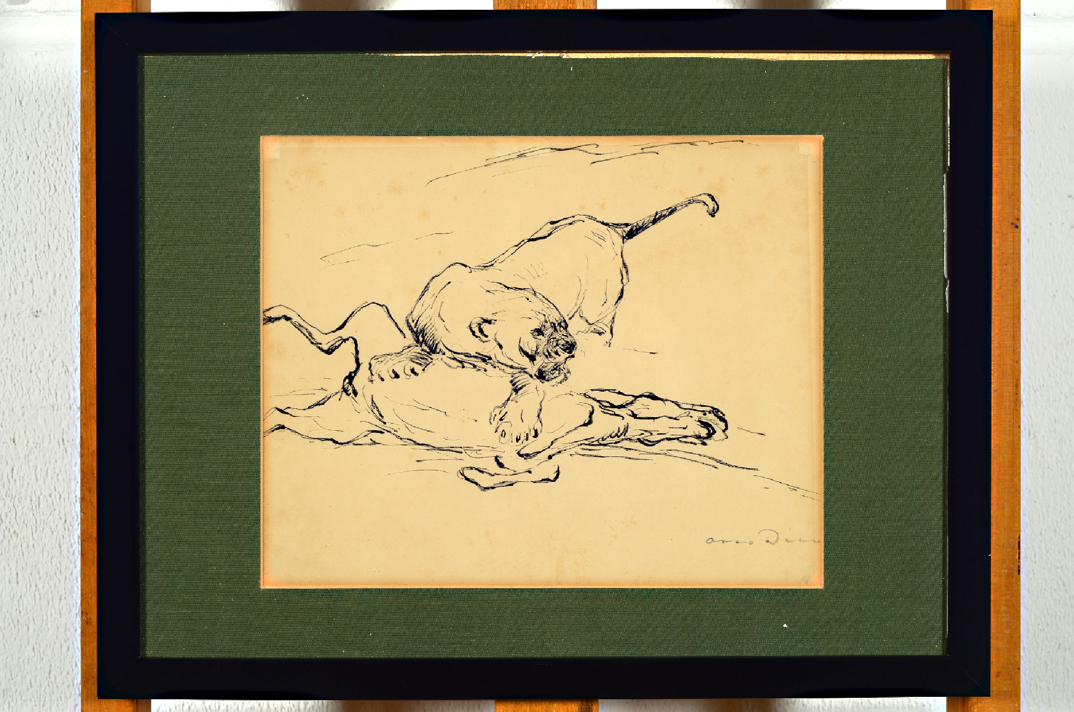 Otto Dill,1884-1957 Bad Dürkheim, Tuschezeichnung auf Papier, unten rechts mit Bleistift handsign., Blatt ca. 24x27cm, gesamt ca. 43x33 cm