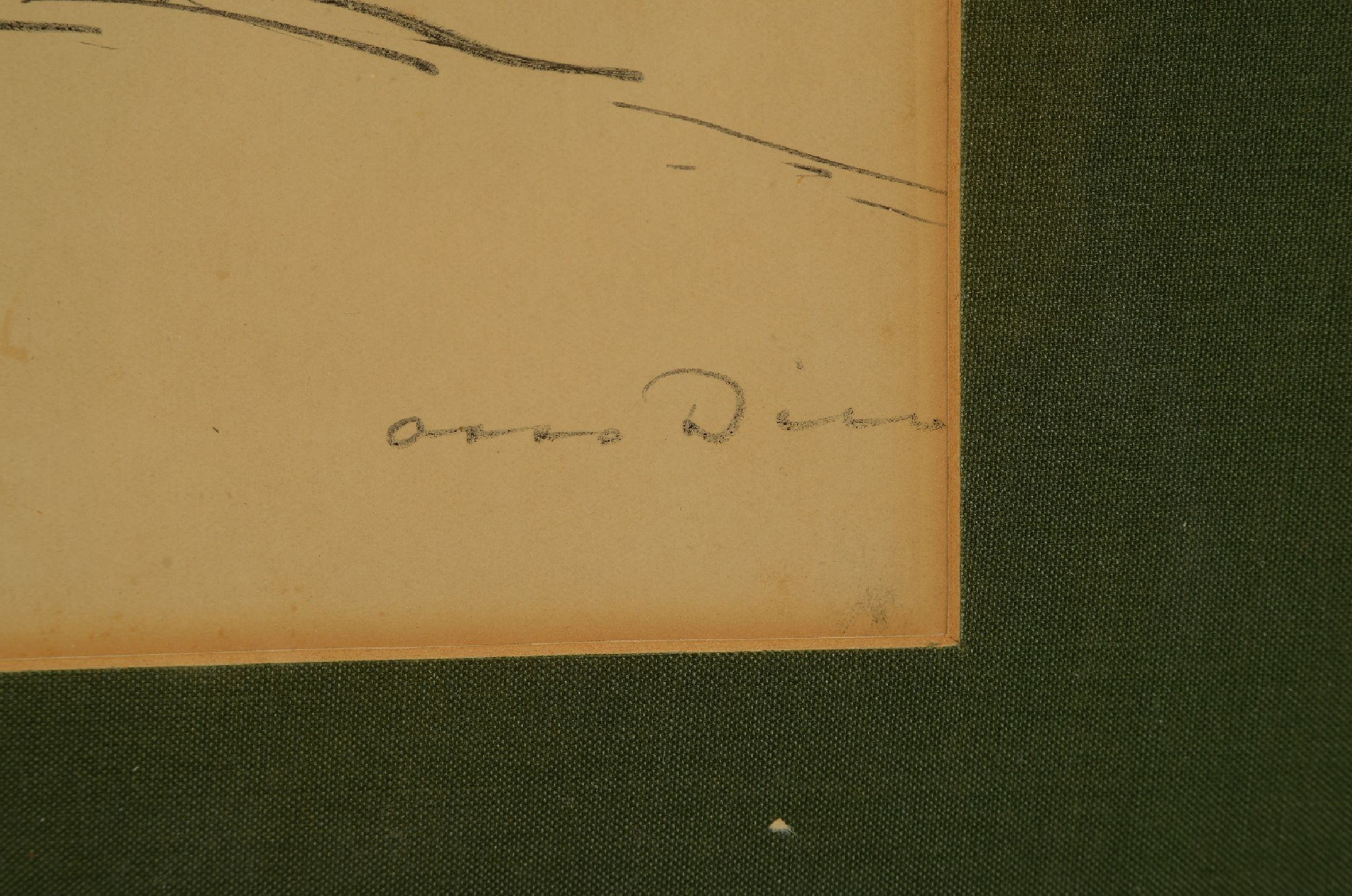 Detail a: Otto Dill,1884-1957 Bad Dürkheim, Tuschezeichnung auf Papier, unten rechts mit Bleistift handsign., Blatt ca. 24x27cm, gesamt ca. 43x33 cm