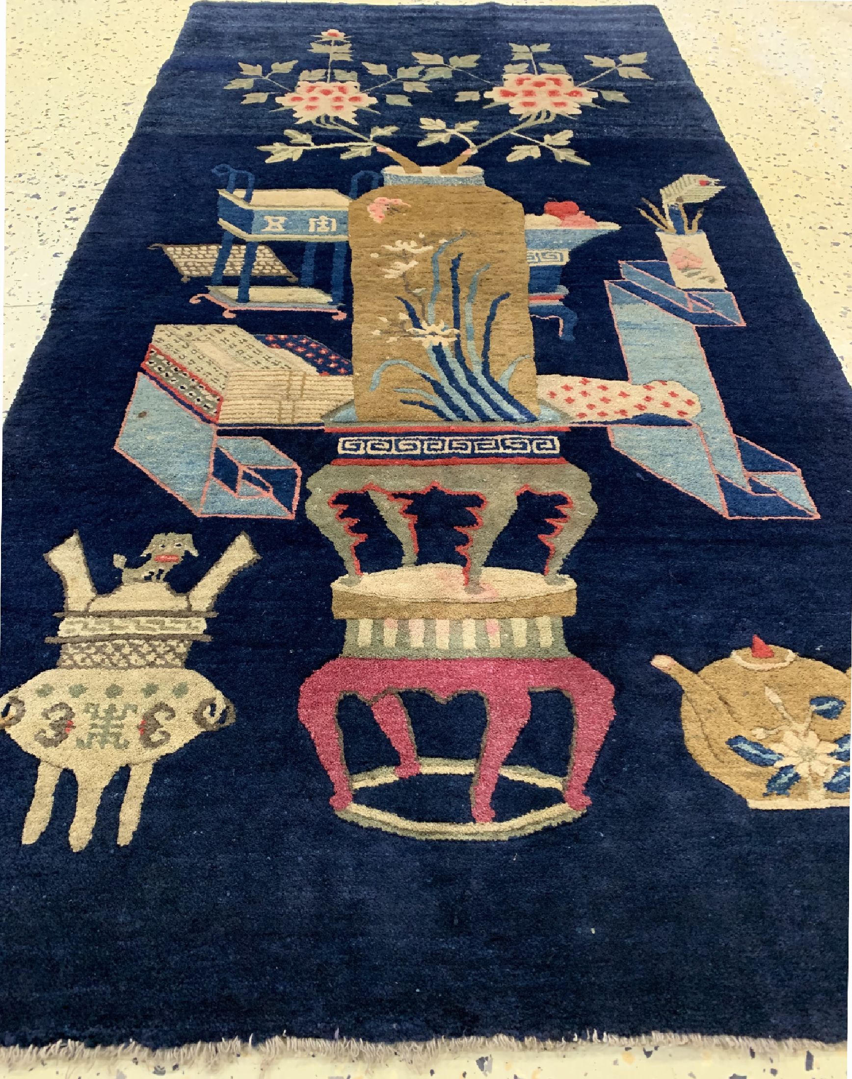Detail c: Pao Tow antik, China, um 1900, Wolle auf Baumwolle, ca. 155 x 80 cm, EHZ: 2