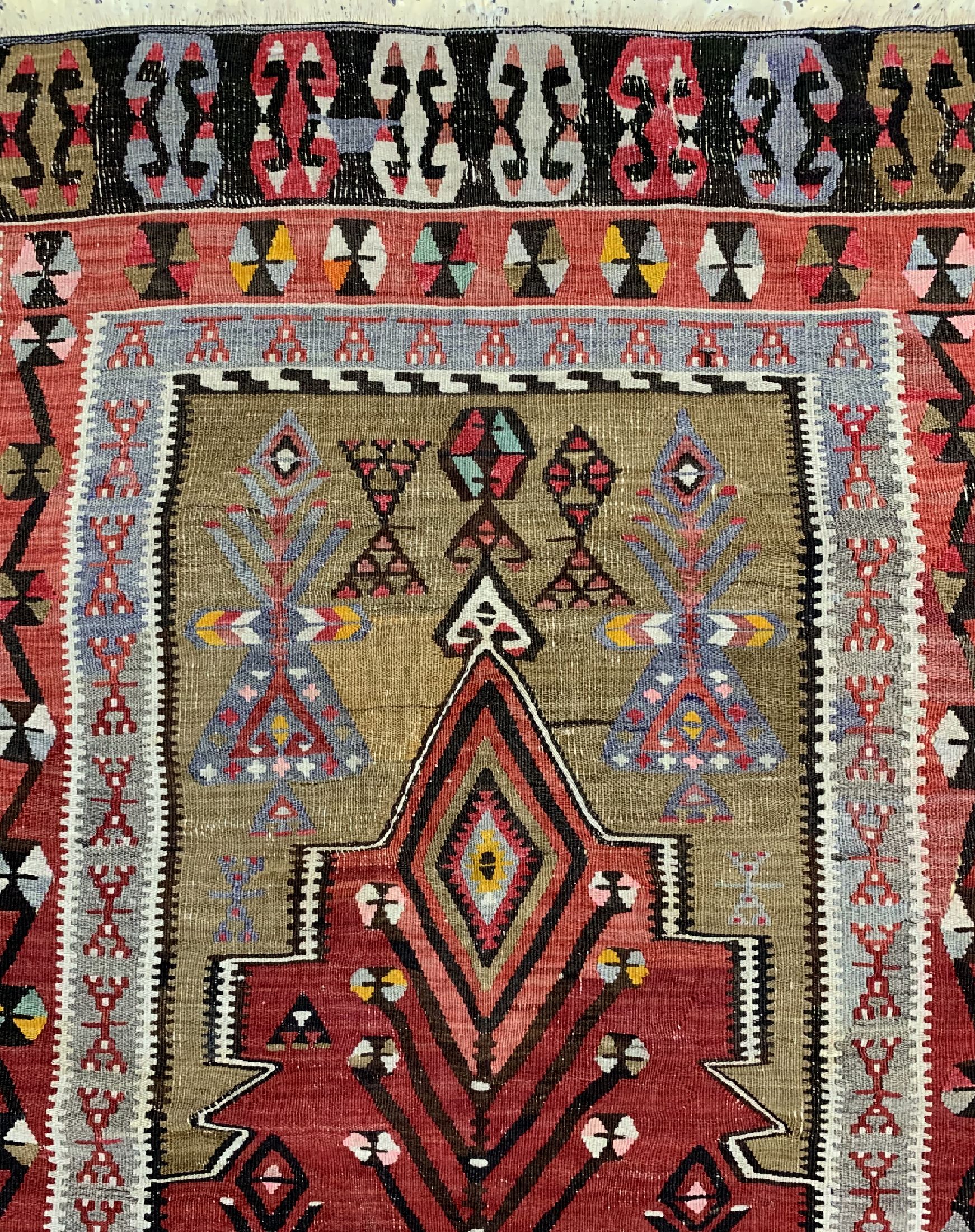 Detail c: Anatol Kelim, Türkei, um 1950, Wolle auf Wolle, ca. 166 x 104 cm, EHZ: 2-3