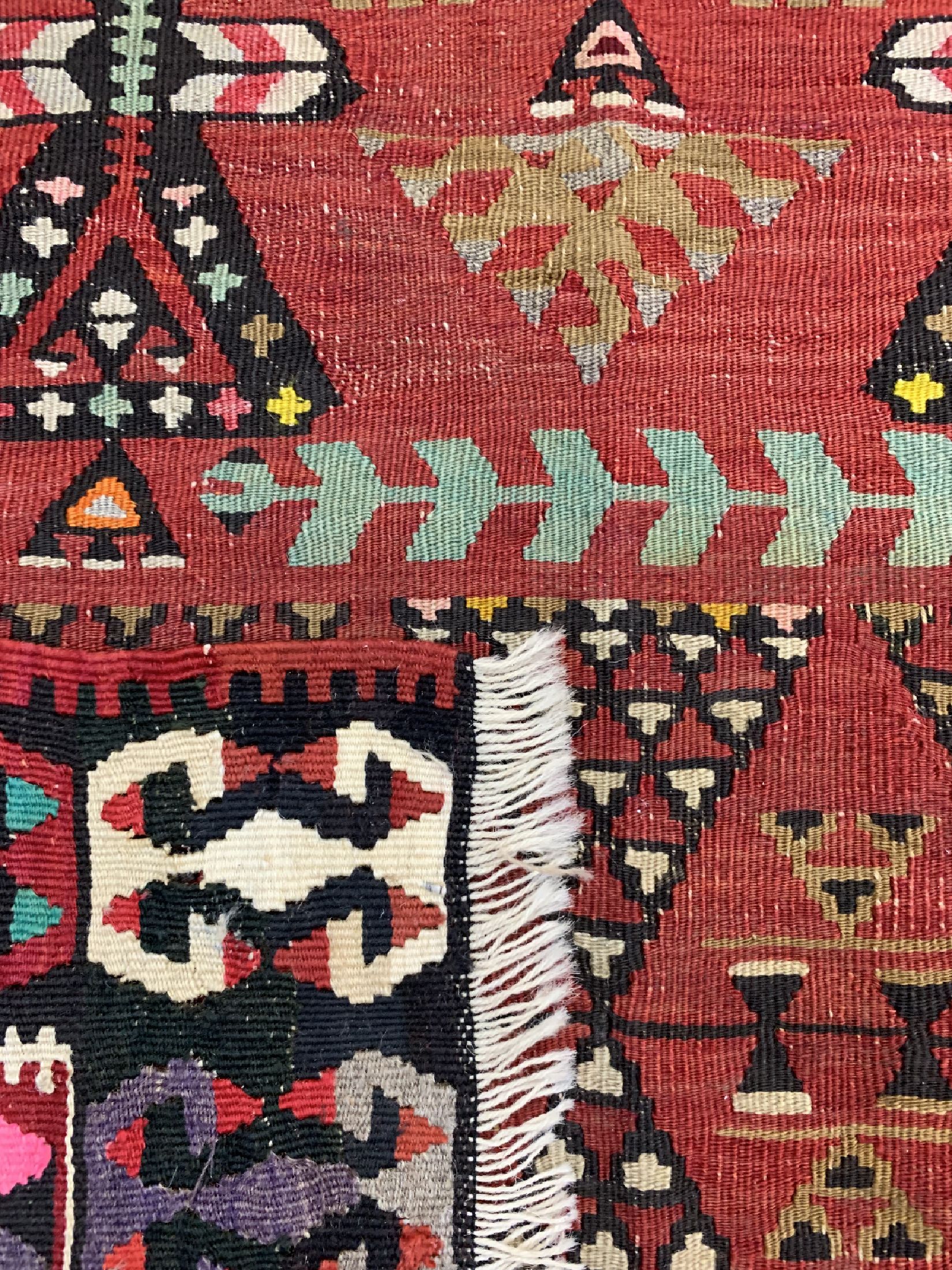 Detail e: Anatol Kelim, Türkei, um 1950, Wolle auf Wolle, ca. 166 x 104 cm, EHZ: 2-3