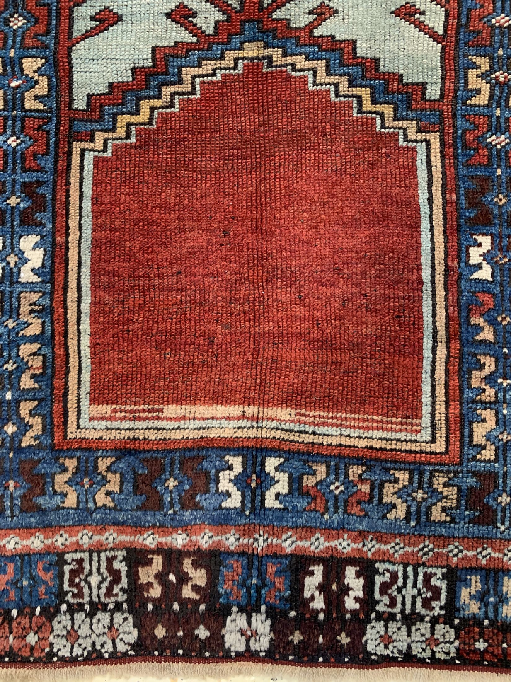 Detail b: Antiker Anatol, Türkei, 19.Jhd, Wolle auf Wolle, ca. 140 x 110 cm, EHZ: 2-3
