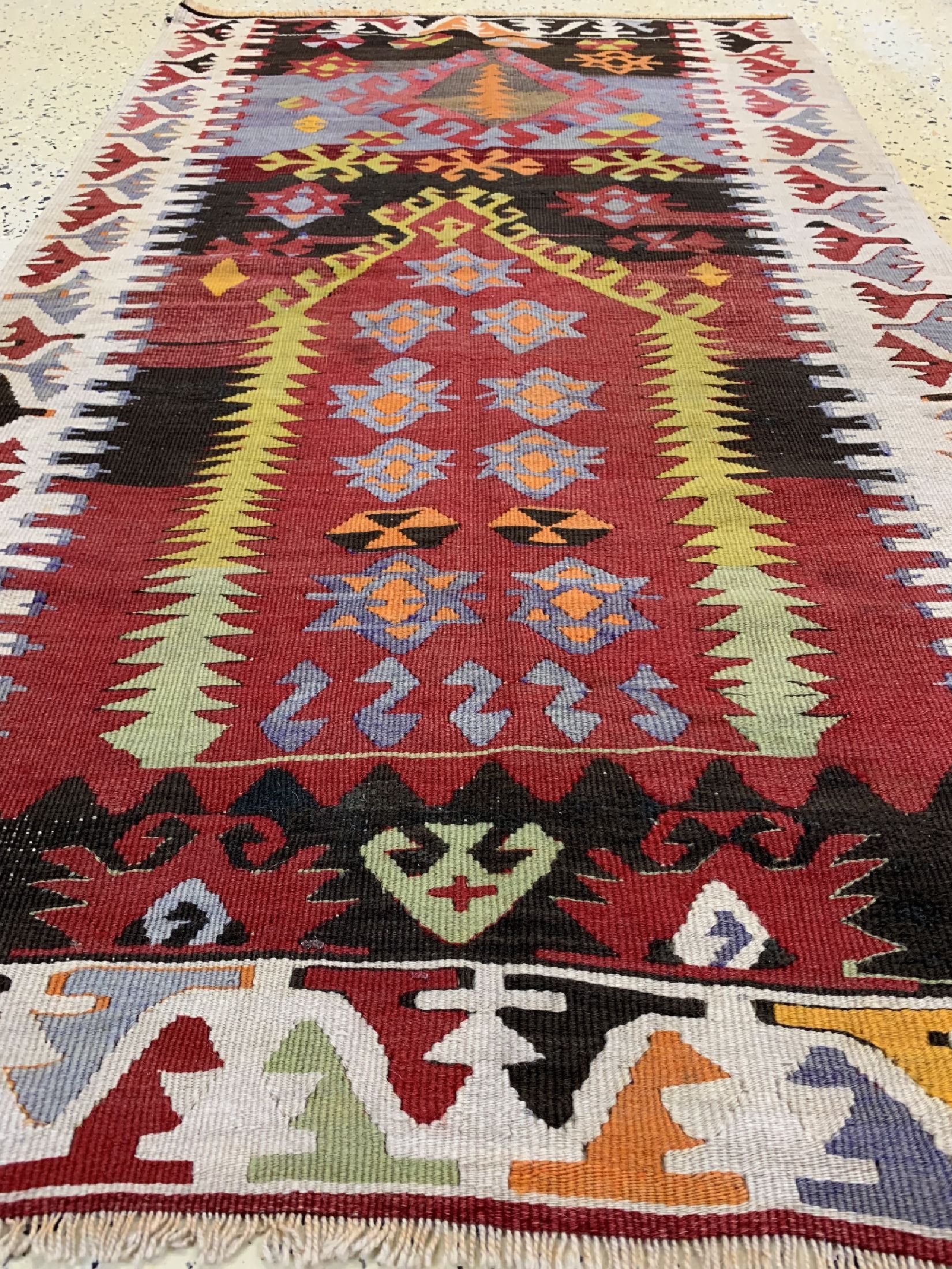 Detail c: Anatol Kelim, Türkei, um 1930, Wolle auf Wolle, ca. 145 x 90 cm, EHZ: 2