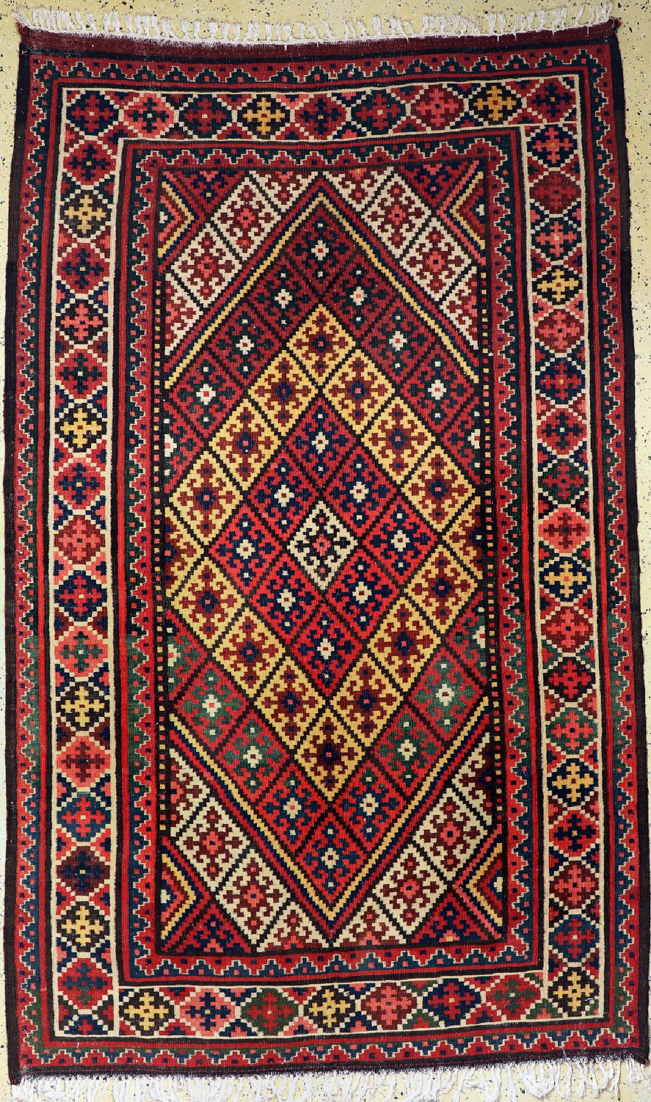 Bachtiar Kelim, Persien, um 1950, Wolle aufBaumwolle, ca. 290 x 180 cm, EHZ: 2