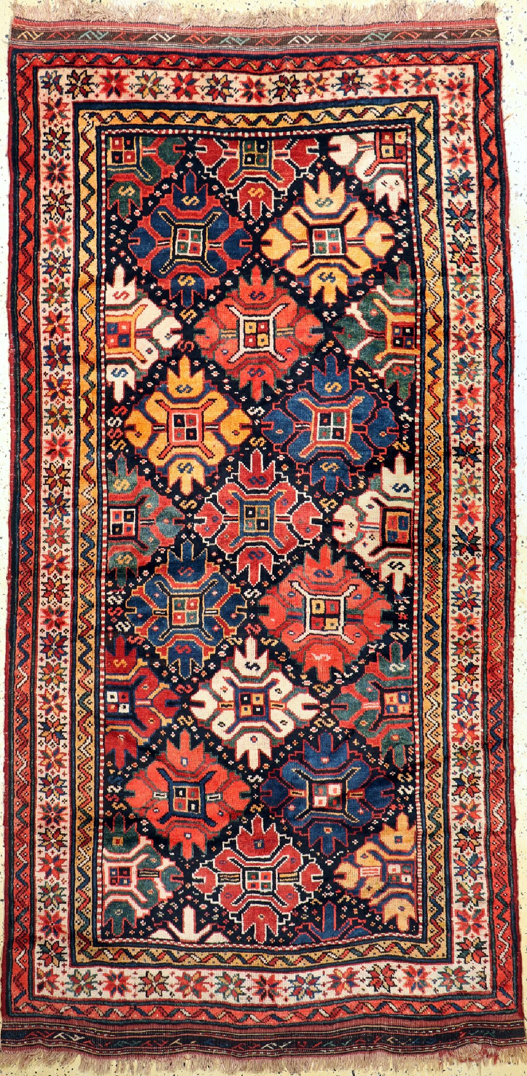 Antiker Kordi Dorfteppich, Türkei, um 1900, Wolle auf Wolle, ca. 255 x 122 cm, EHZ: 2-3
