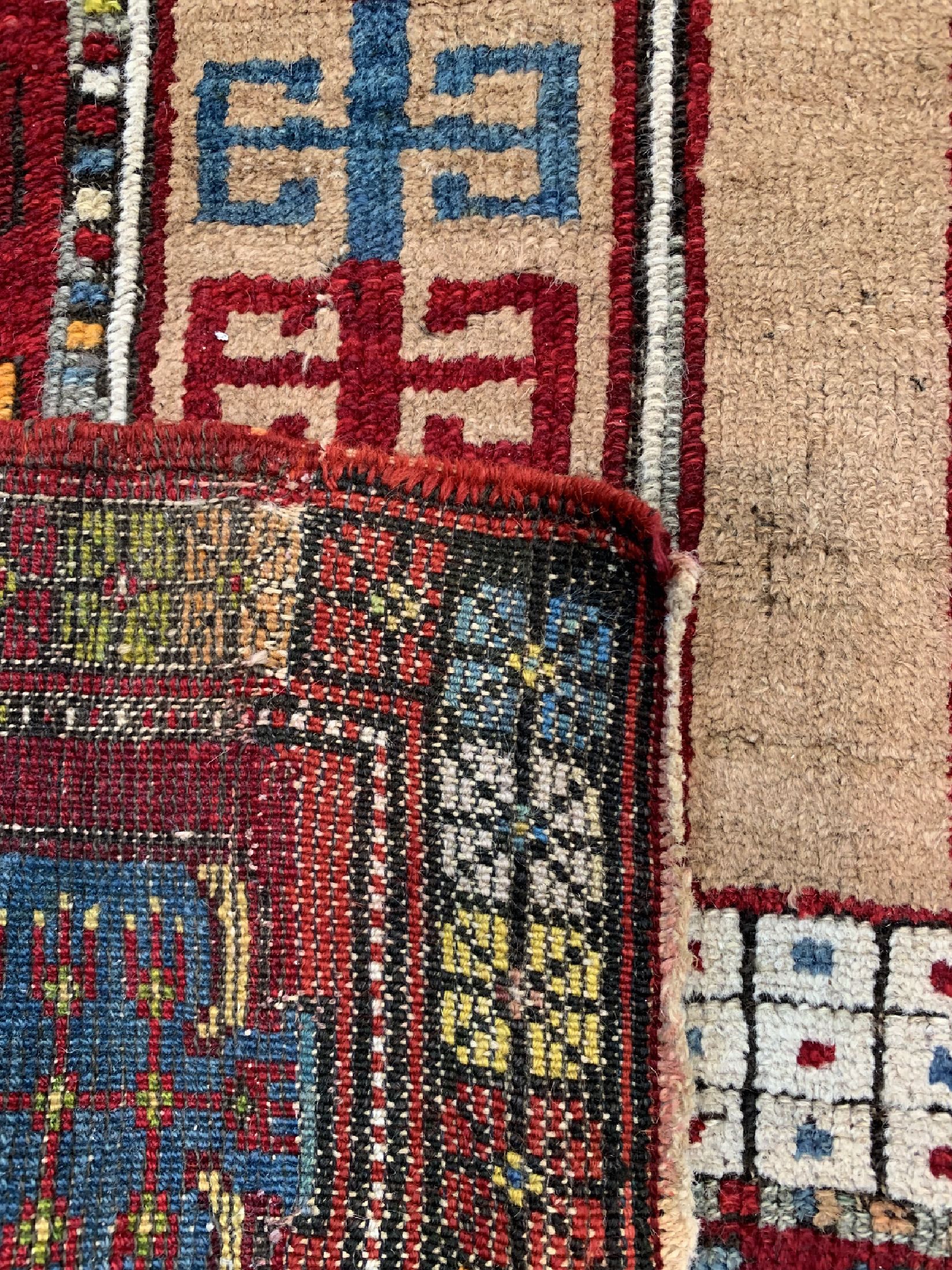 Detail d: Antiker Anatol, Türkei, um 1900, Wolle auf Wolle, ca. 155 x 120 cm, EHZ: 4