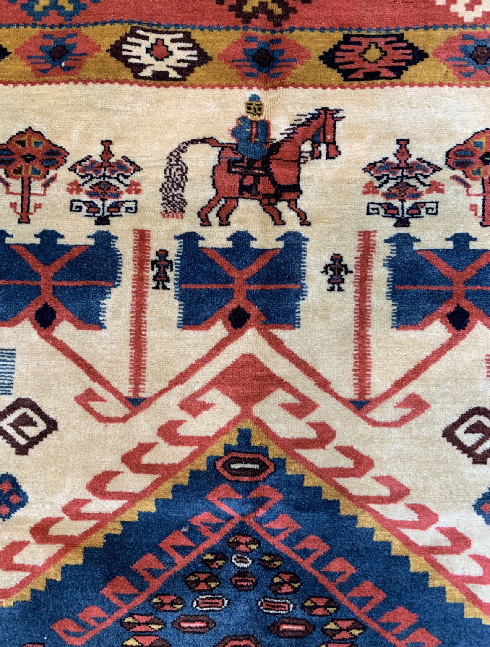 Detail c: Milas fein, Türkei, ca. 50 Jahre, Wolle aufWolle, ca. 150 x 130 cm, EHZ: 2