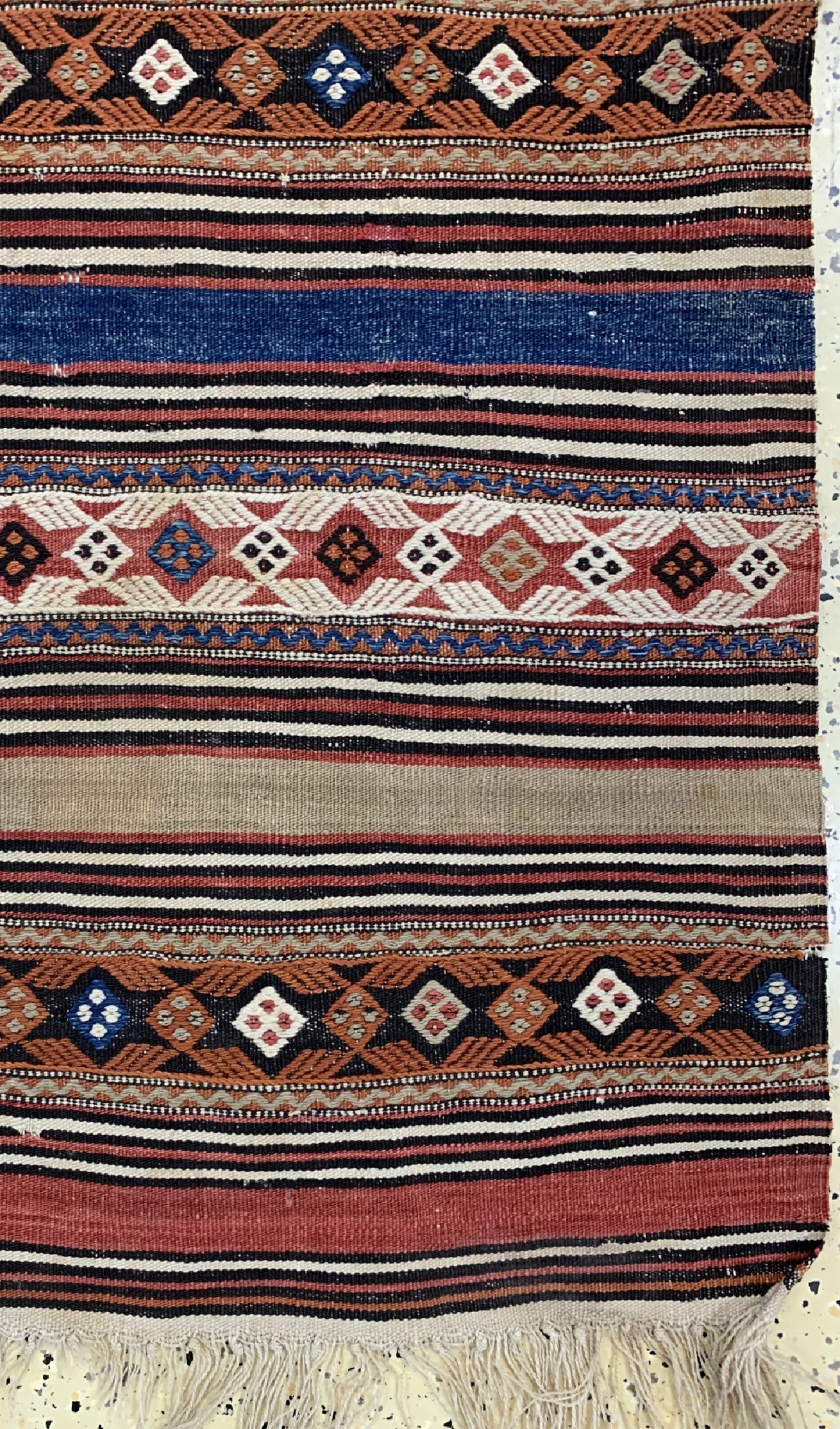 Detail a: Shahsawan Kelim, Persien, 19.Jhd, Wolle aufWolle, ca. 198 x 130 cm, EHZ: 2