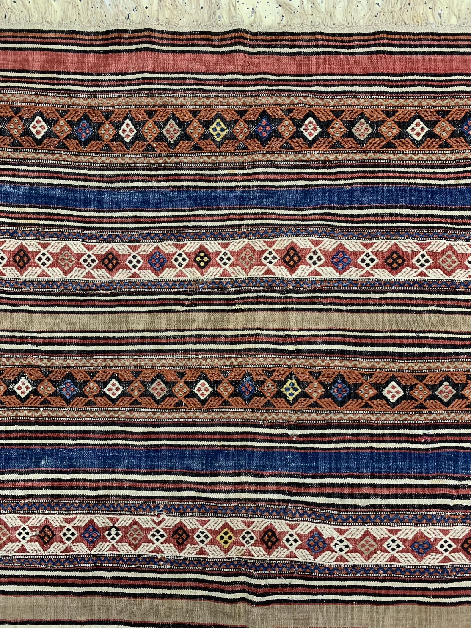Detail b: Shahsawan Kelim, Persien, 19.Jhd, Wolle aufWolle, ca. 198 x 130 cm, EHZ: 2