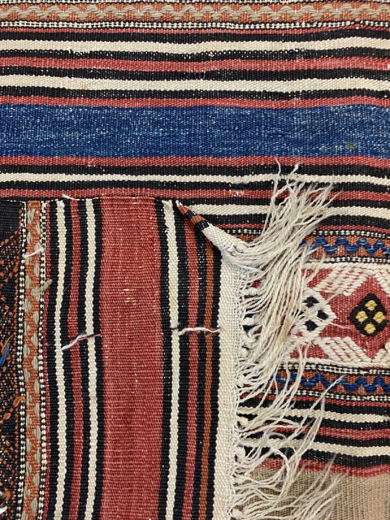 Detail d: Shahsawan Kelim, Persien, 19.Jhd, Wolle aufWolle, ca. 198 x 130 cm, EHZ: 2