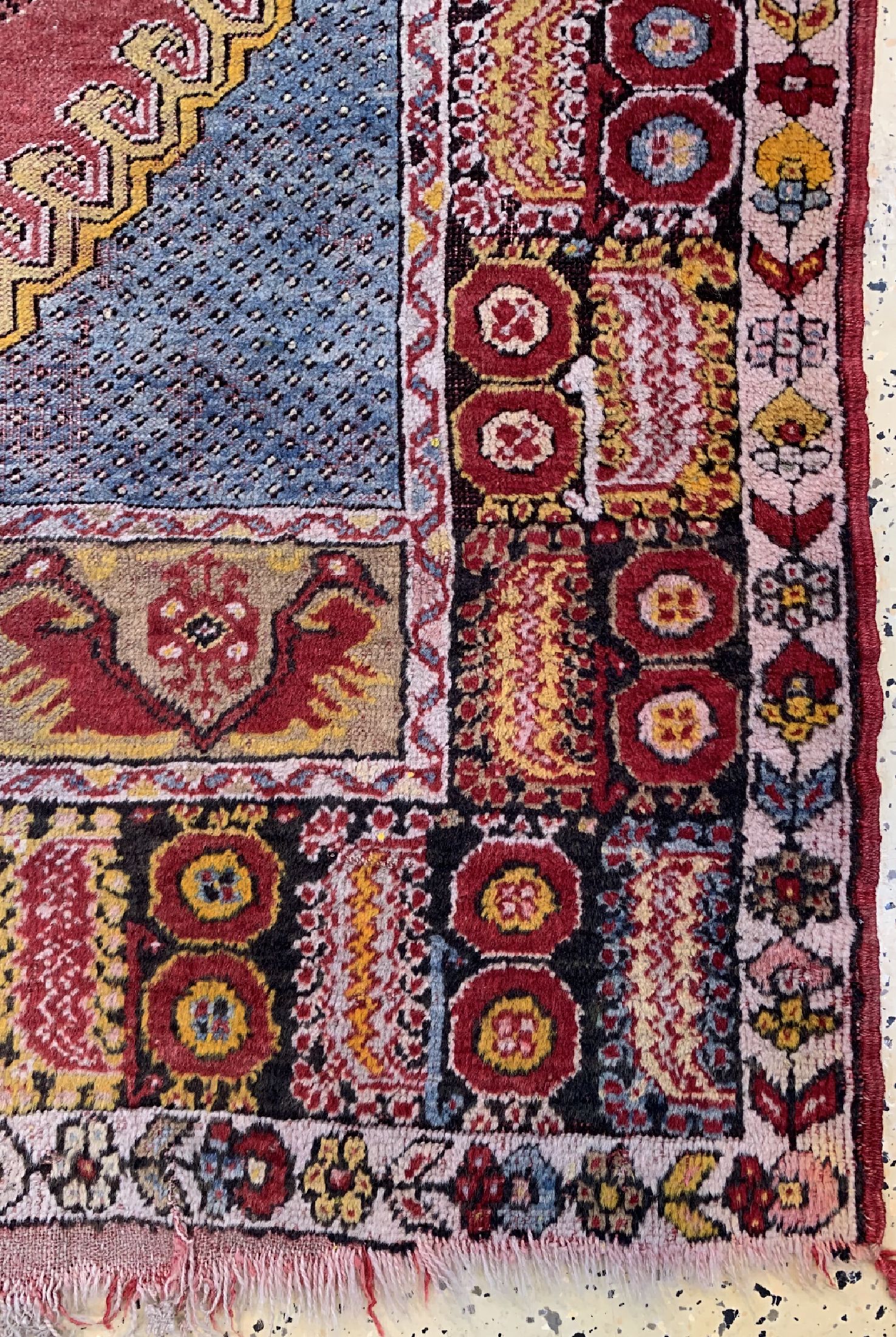 Detail a: Antiker Melas, Türkei, um 1900, Wolle auf Wolle, ca. 163 x 103 cm, EHZ: 3
