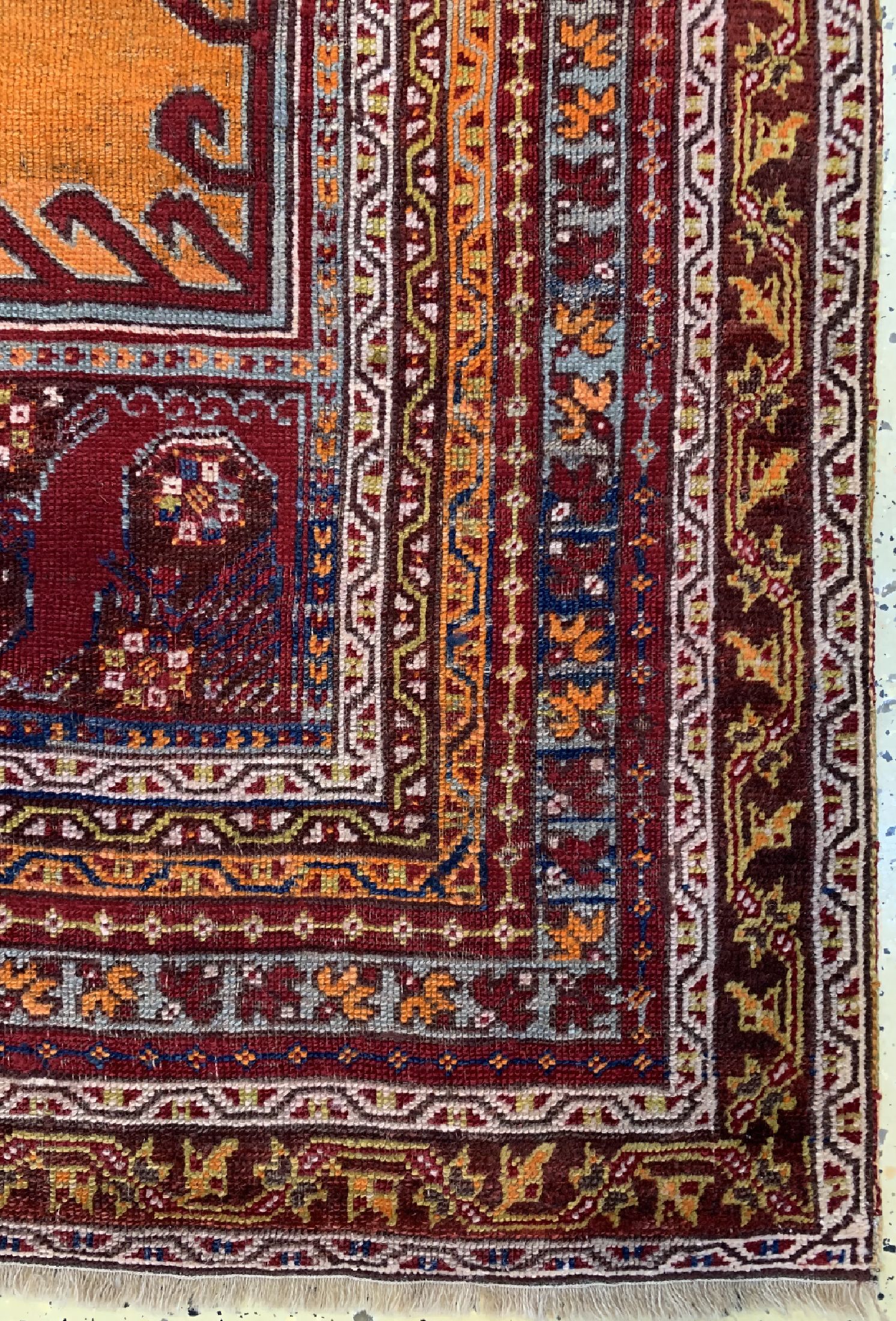 Detail a: Antiker Anatol, Türkei, um 1900, Wolle auf Wolle, ca. 195 x 120 cm, EHZ: 3