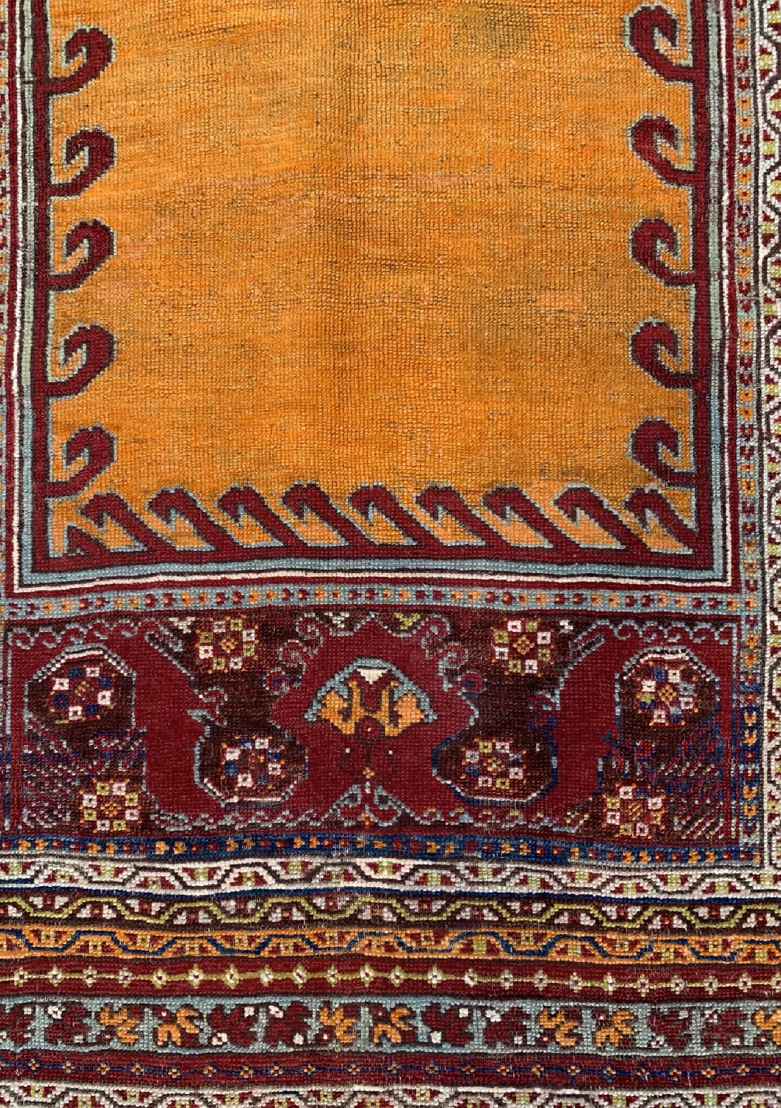 Detail b: Antiker Anatol, Türkei, um 1900, Wolle auf Wolle, ca. 195 x 120 cm, EHZ: 3