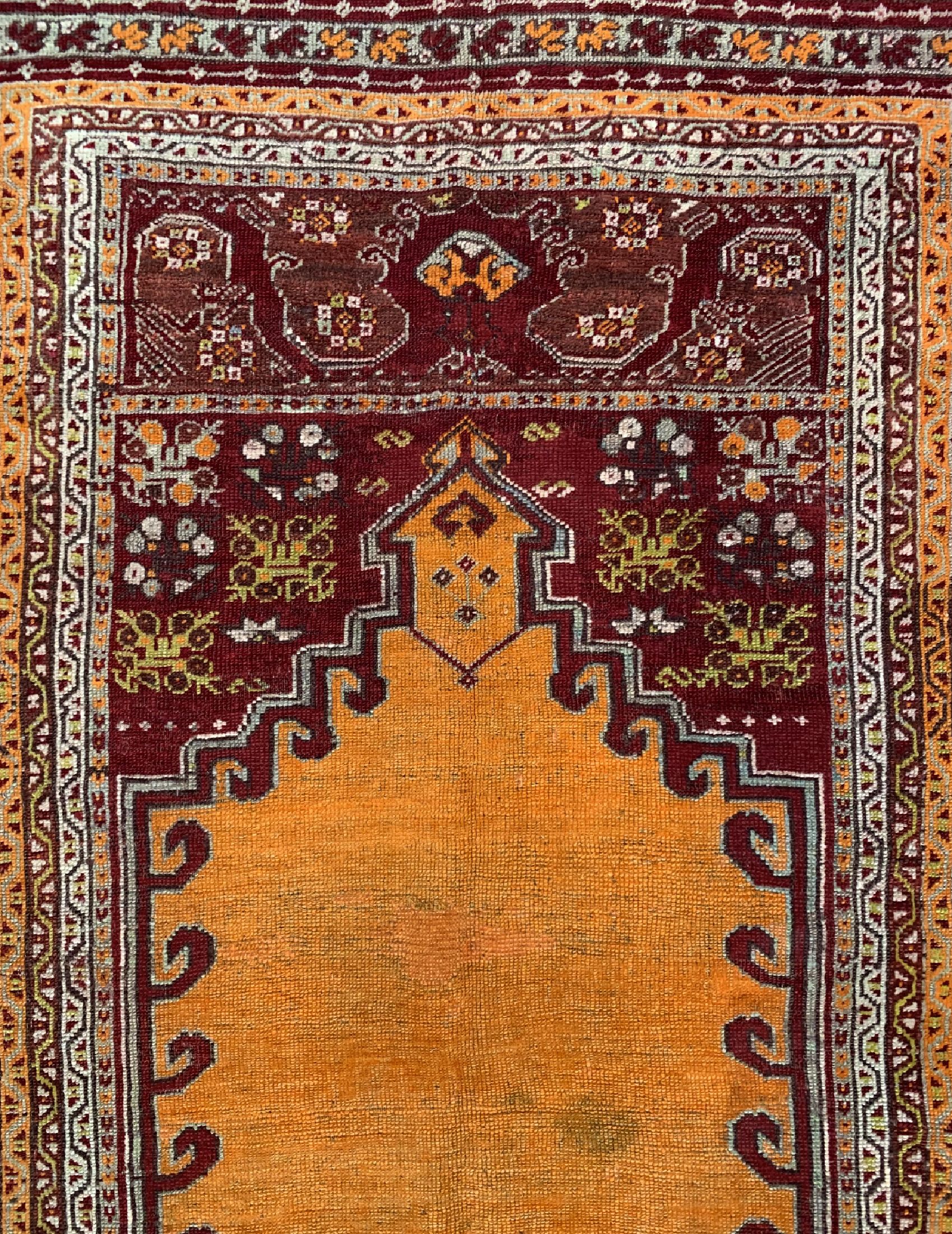 Detail c: Antiker Anatol, Türkei, um 1900, Wolle auf Wolle, ca. 195 x 120 cm, EHZ: 3