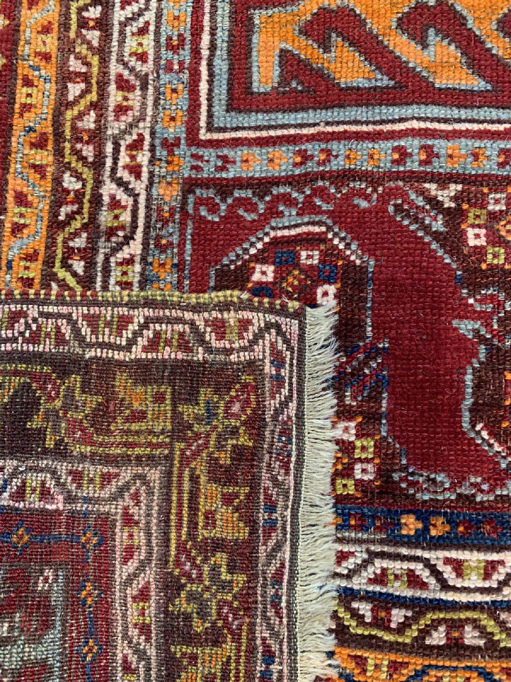 Detail d: Antiker Anatol, Türkei, um 1900, Wolle auf Wolle, ca. 195 x 120 cm, EHZ: 3