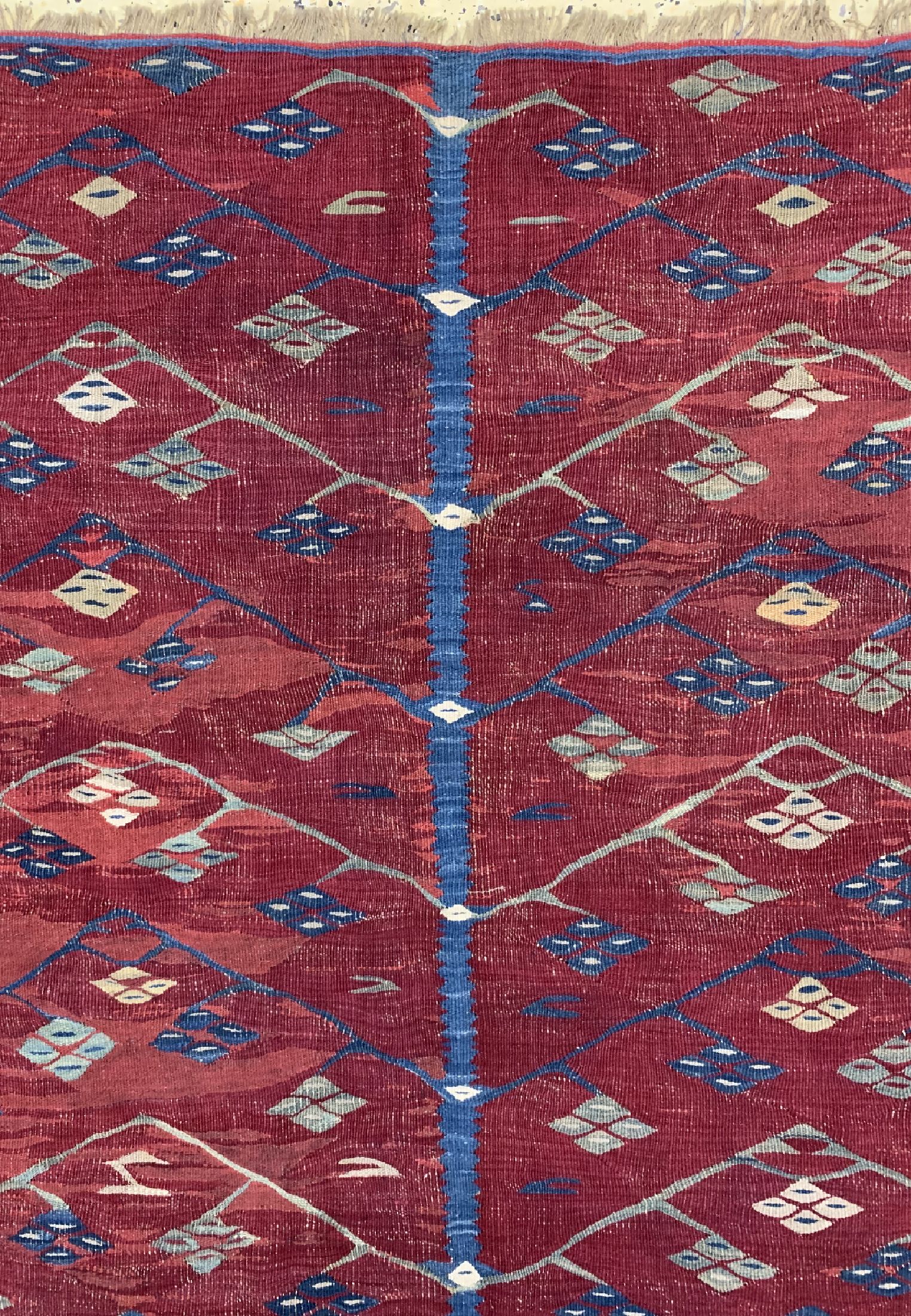 Detail c: Sarkoy Kelim antik, Türkei, 19.Jhd, Wolle auf Wolle, ca. 148 x 120 cm, EHZ: 2(Alte restaurierungen).