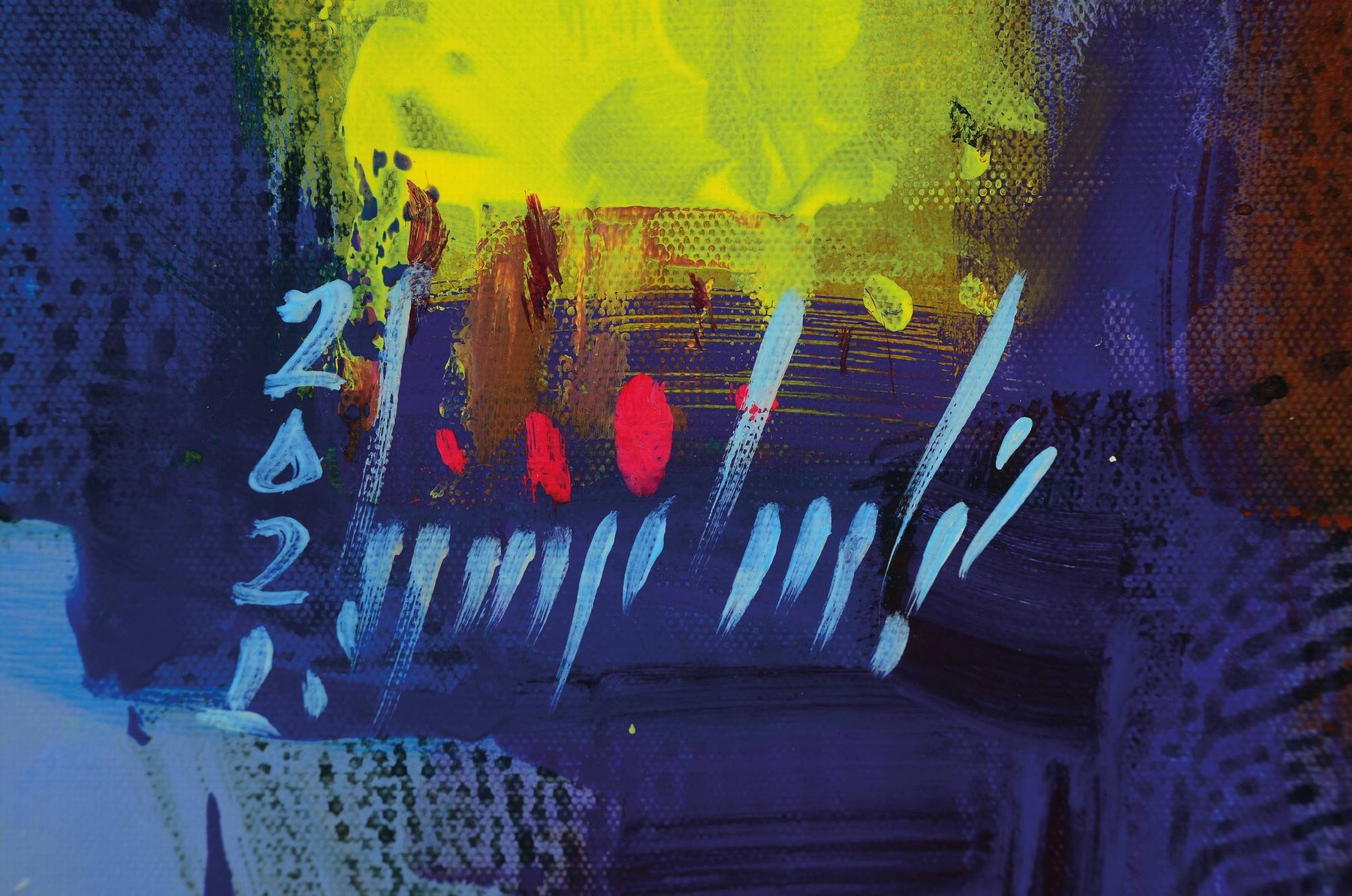 Detail a: Abbas Al Mosawi, geb. 1952 Bahrain, Schüler vom Ahmed Baqer, Öl/Lwd, abstrakter Kopf, sign., dat., ca. 70x70 cm