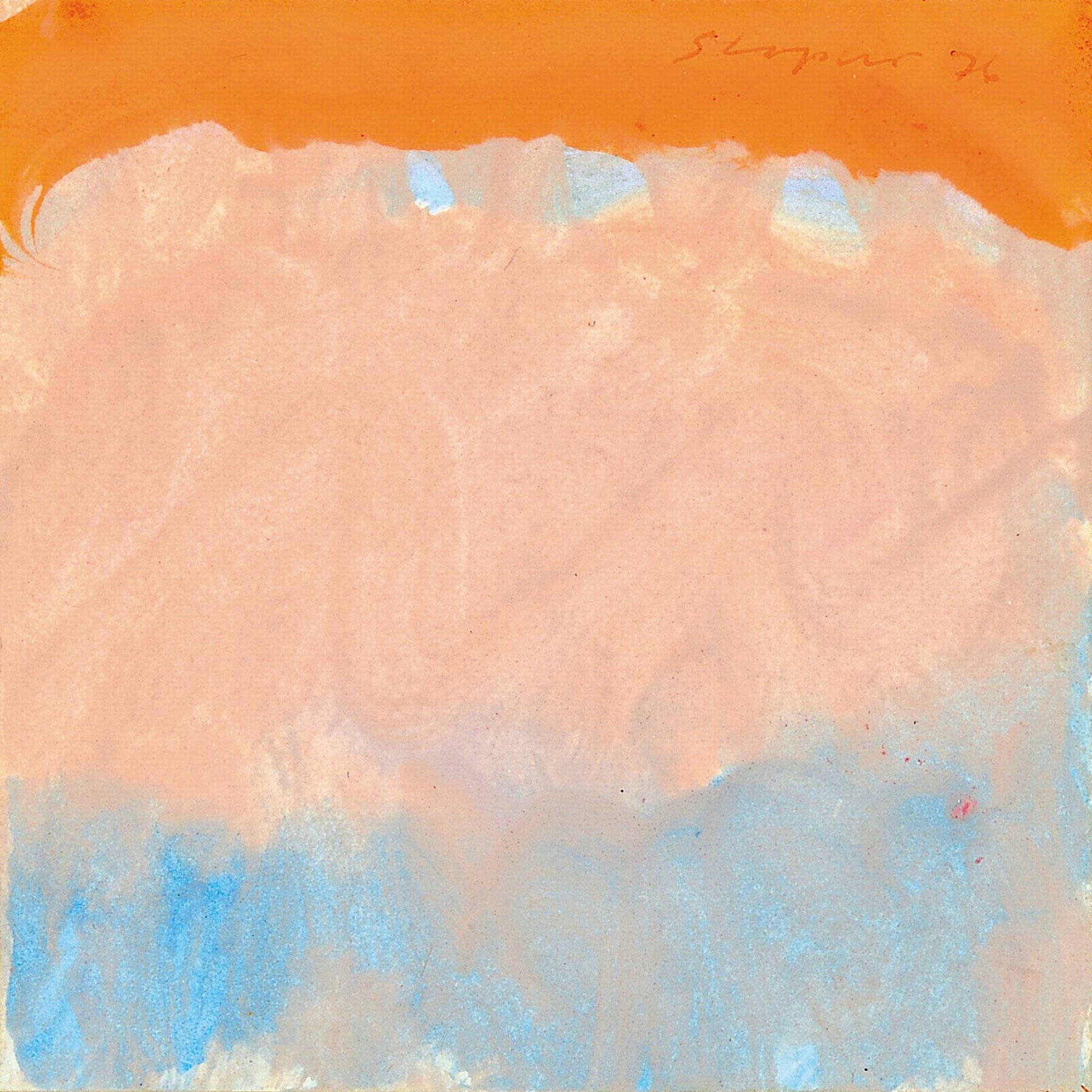 Detail a: Shmuel Shapiro, 1924 New Britain - 1983, vier Gouachen/Mischtechnik, je signiert, datiert 1972,74,76, ca. 10 x 10 cm, unter Glas, Rahmen