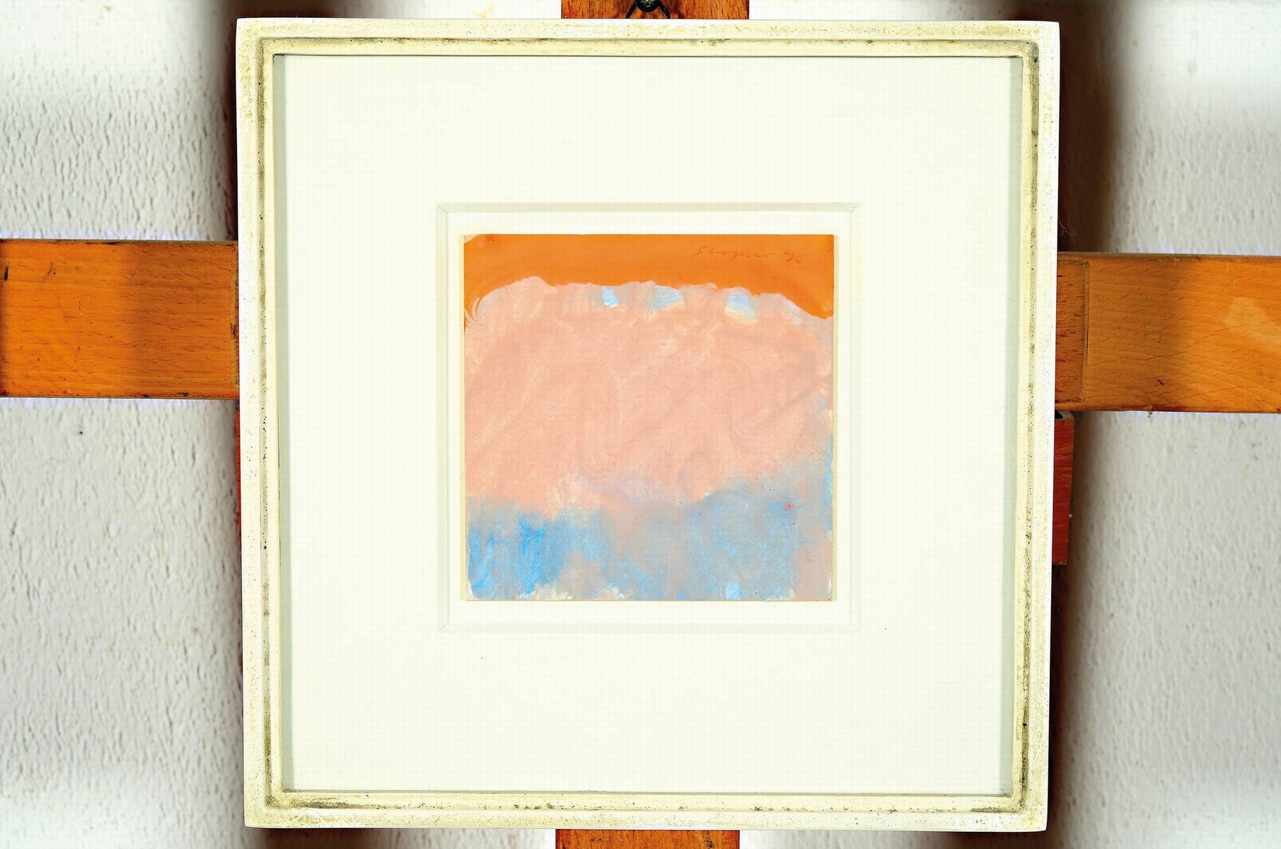 Detail l: Shmuel Shapiro, 1924 New Britain - 1983, vier Gouachen/Mischtechnik, je signiert, datiert 1972,74,76, ca. 10 x 10 cm, unter Glas, Rahmen