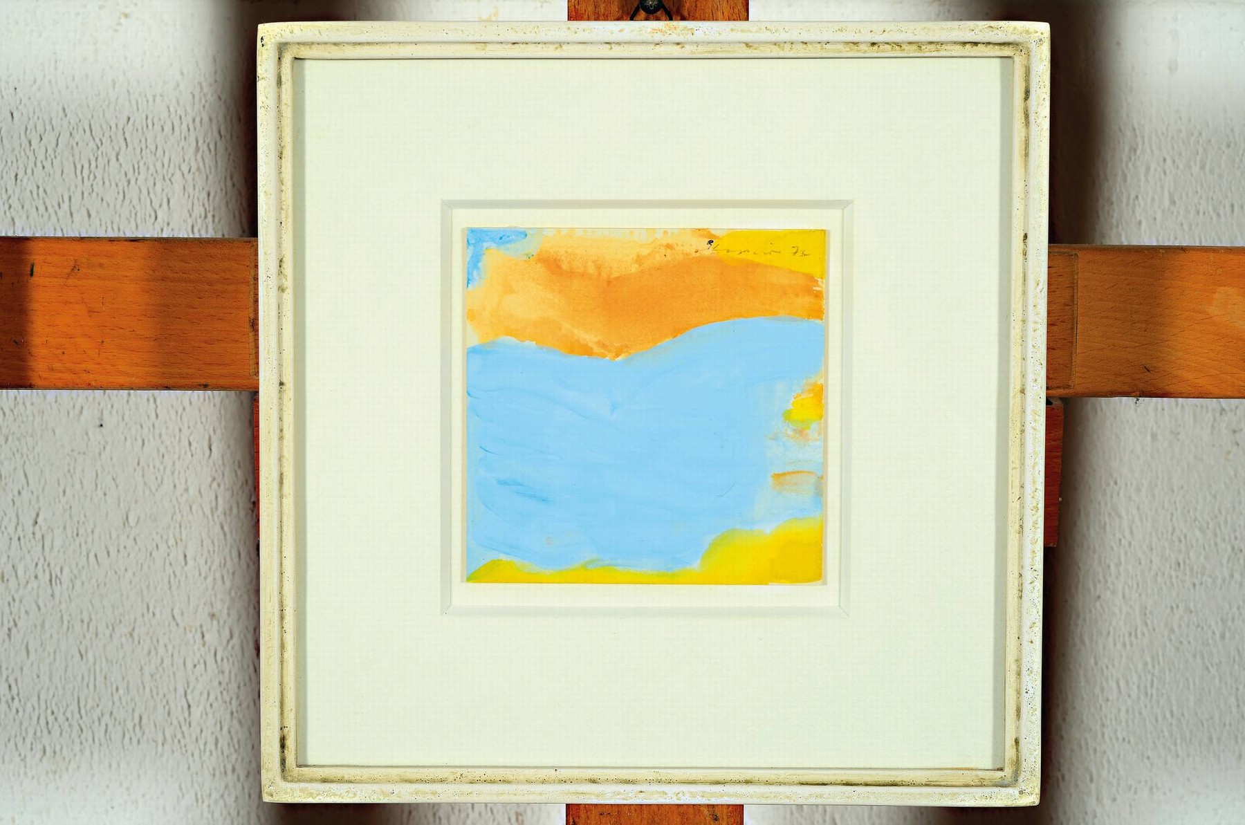 Detail n: Shmuel Shapiro, 1924 New Britain - 1983, vier Gouachen/Mischtechnik, je signiert, datiert 1972,74,76, ca. 10 x 10 cm, unter Glas, Rahmen