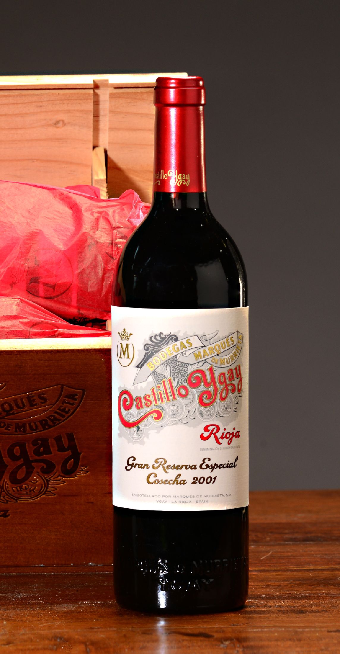 Detail a: 6 Flaschen 2001 Castillo Ygay im orig. Karton , Rioja, je ca. 750 ml, 14% Vol., mind. IntoNeck, nicht verkostet