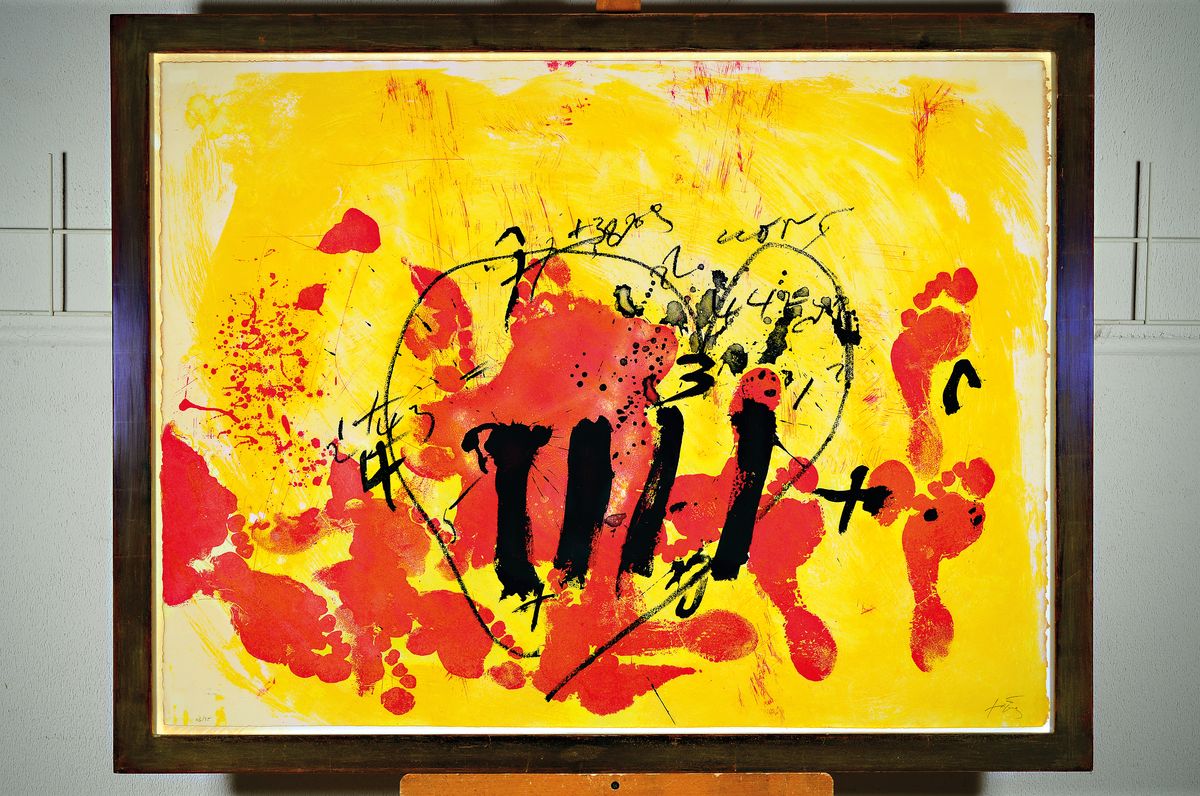 Antoni Tapies, 1923-2012 Barcelona, Aquatinta-Radierung auf Guarro-Bütten, Blatt aus der Folge "Suite Catalana", 1972, Ed. 46/75, ...