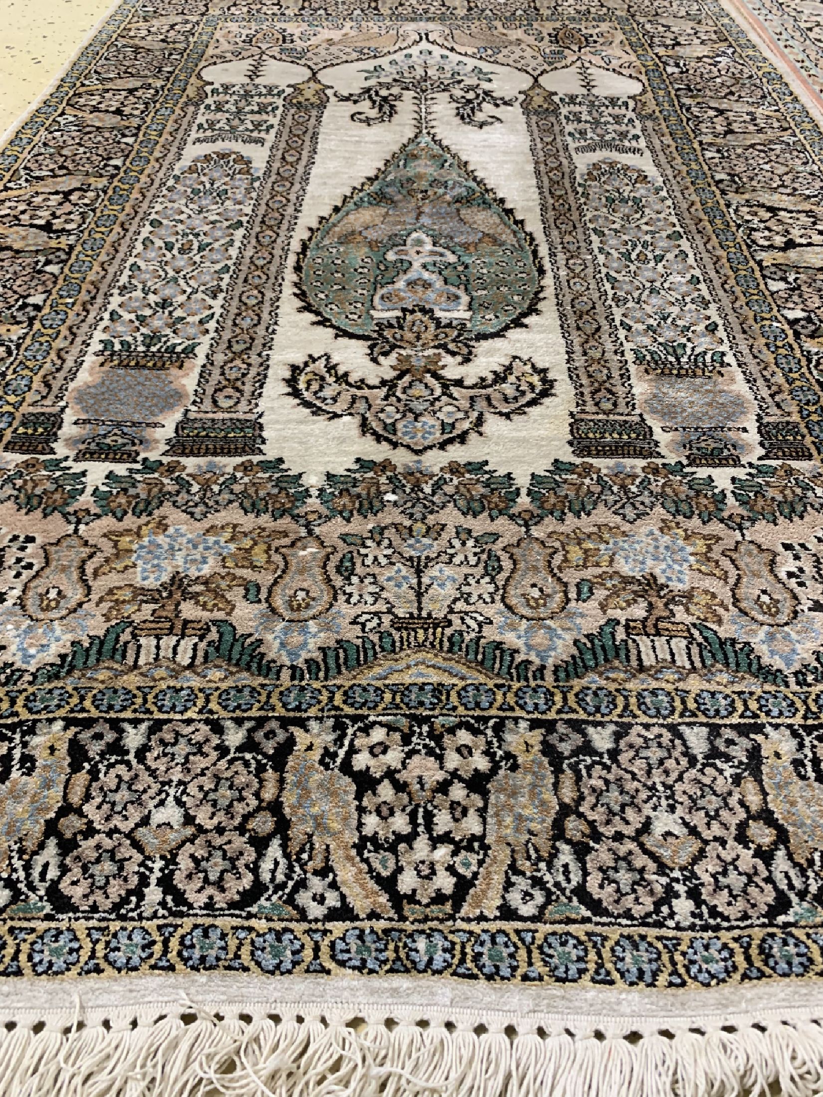 Detail a: 5 Lots Kaschmir, Pakistan, ca. 40 Jahre, merzerisierte Baumwolle, ca. 155 x 95 cm, EHZ:2