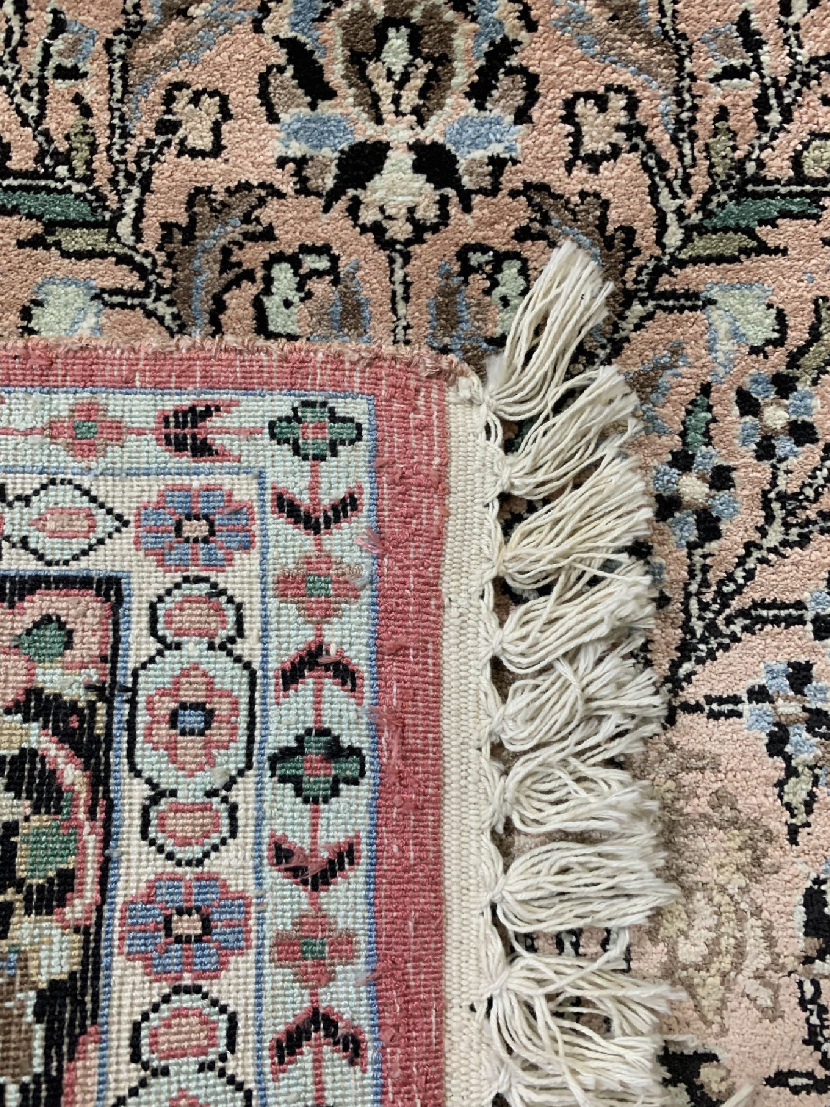 Detail d: 5 Lots Kaschmir, Pakistan, ca. 40 Jahre, merzerisierte Baumwolle, ca. 155 x 95 cm, EHZ:2