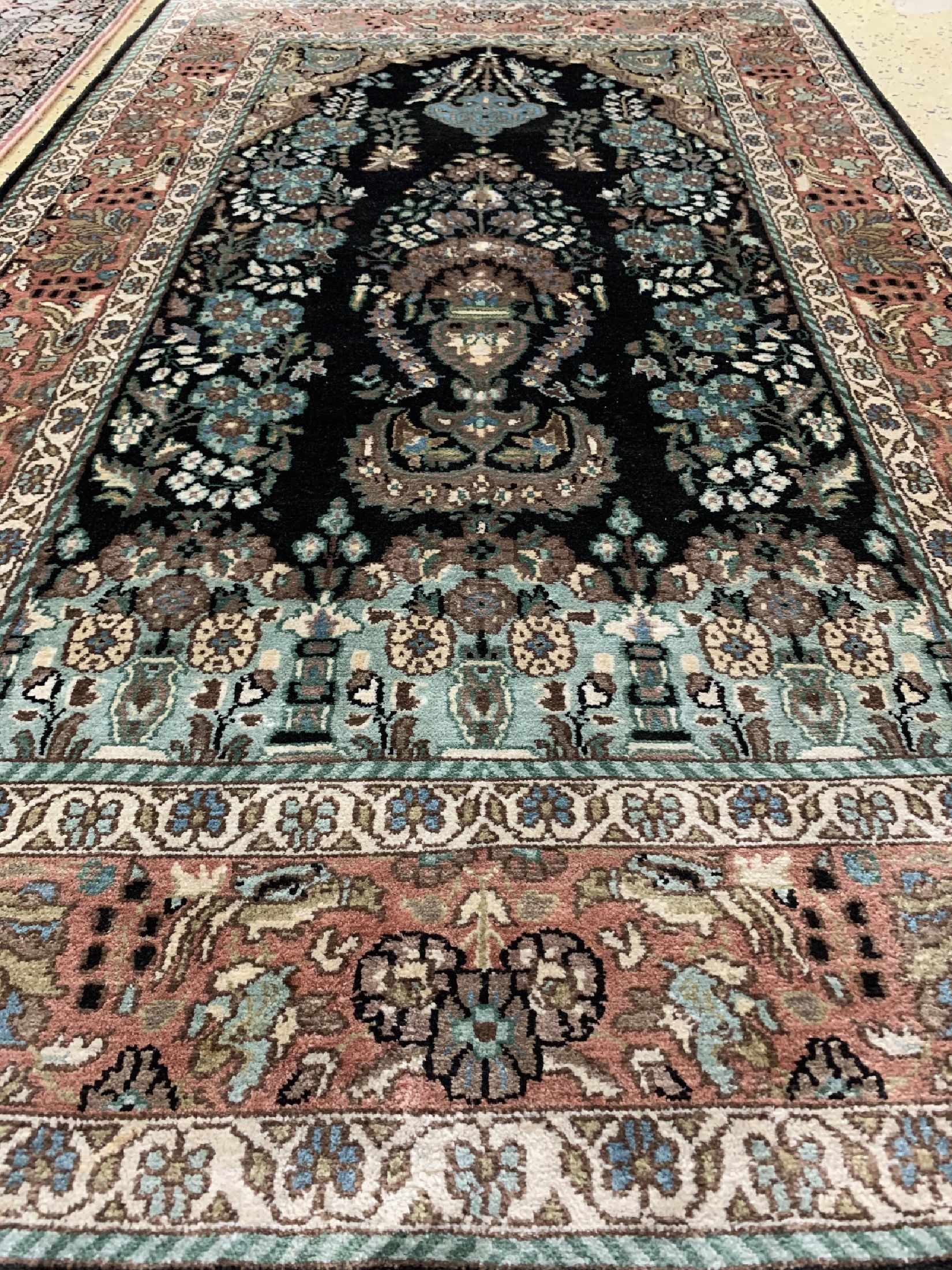 Detail g: 5 Lots Kaschmir, Pakistan, ca. 40 Jahre, merzerisierte Baumwolle, ca. 155 x 95 cm, EHZ:2