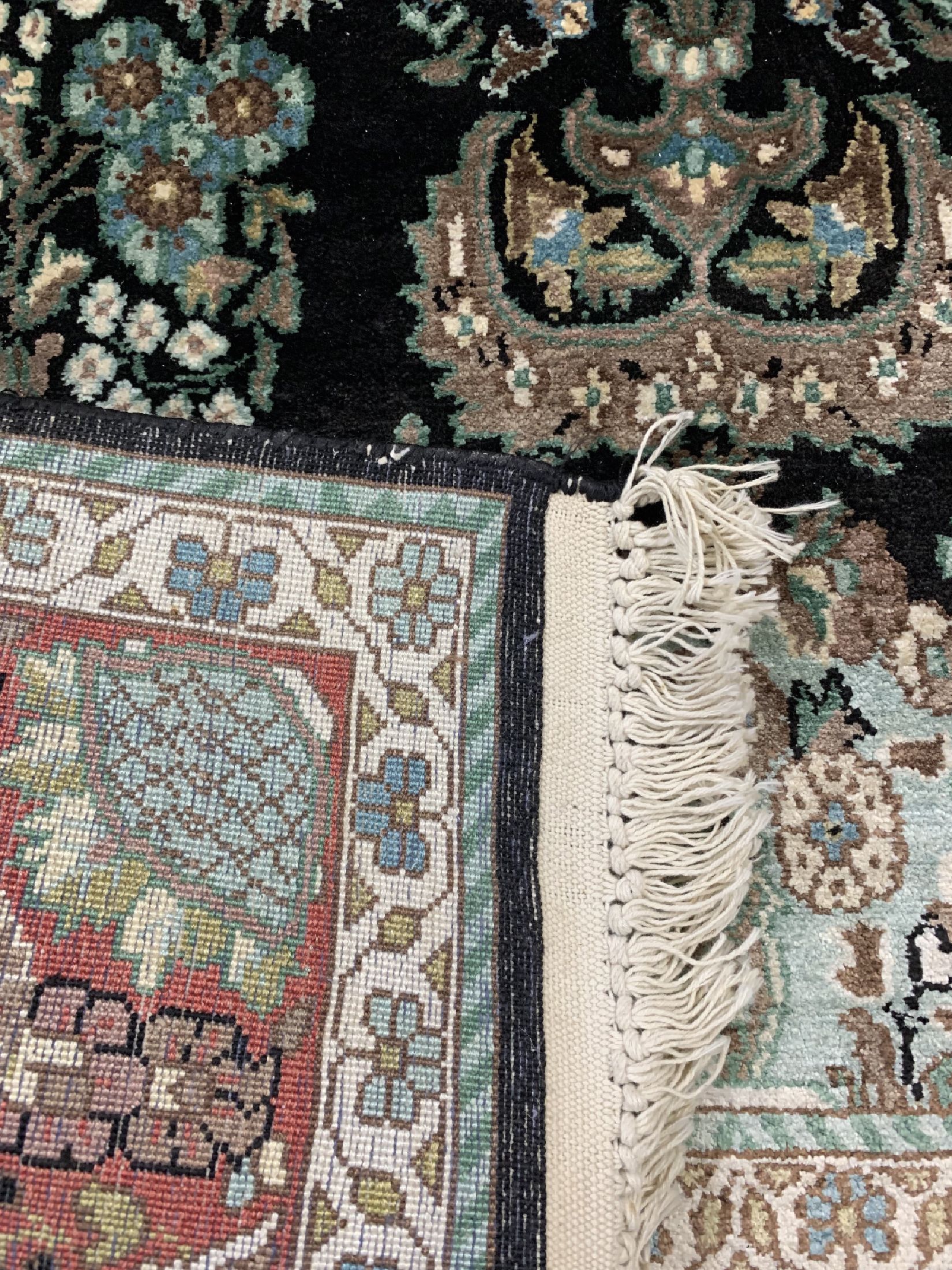 Detail h: 5 Lots Kaschmir, Pakistan, ca. 40 Jahre, merzerisierte Baumwolle, ca. 155 x 95 cm, EHZ:2