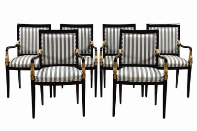 Image 26713170 - 6 Armlehnstühle, im Empirestil