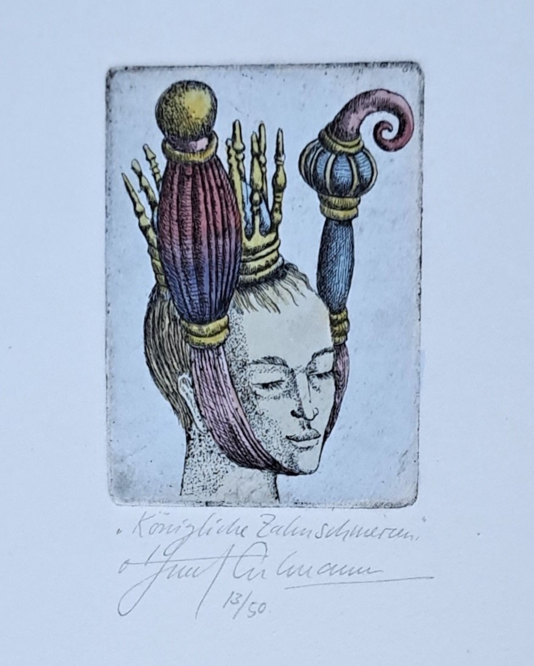 Detail b: Otfried Helmut Cullmann, geb. 1949 Billigheim bei Landau, Studium an den Akademien Münchenund Stuttgart, Meisterschüler von Mac Zimmermann; 10 ...