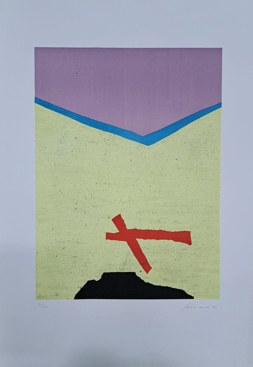 Giuseppe Santomaso, 1907-1990 Venedig, 2 Frablithographien, "Racconto" Ed. 35/100, ohneTitel Ed. 73/95, ca. 75x51 cm, Erker-Presse ...