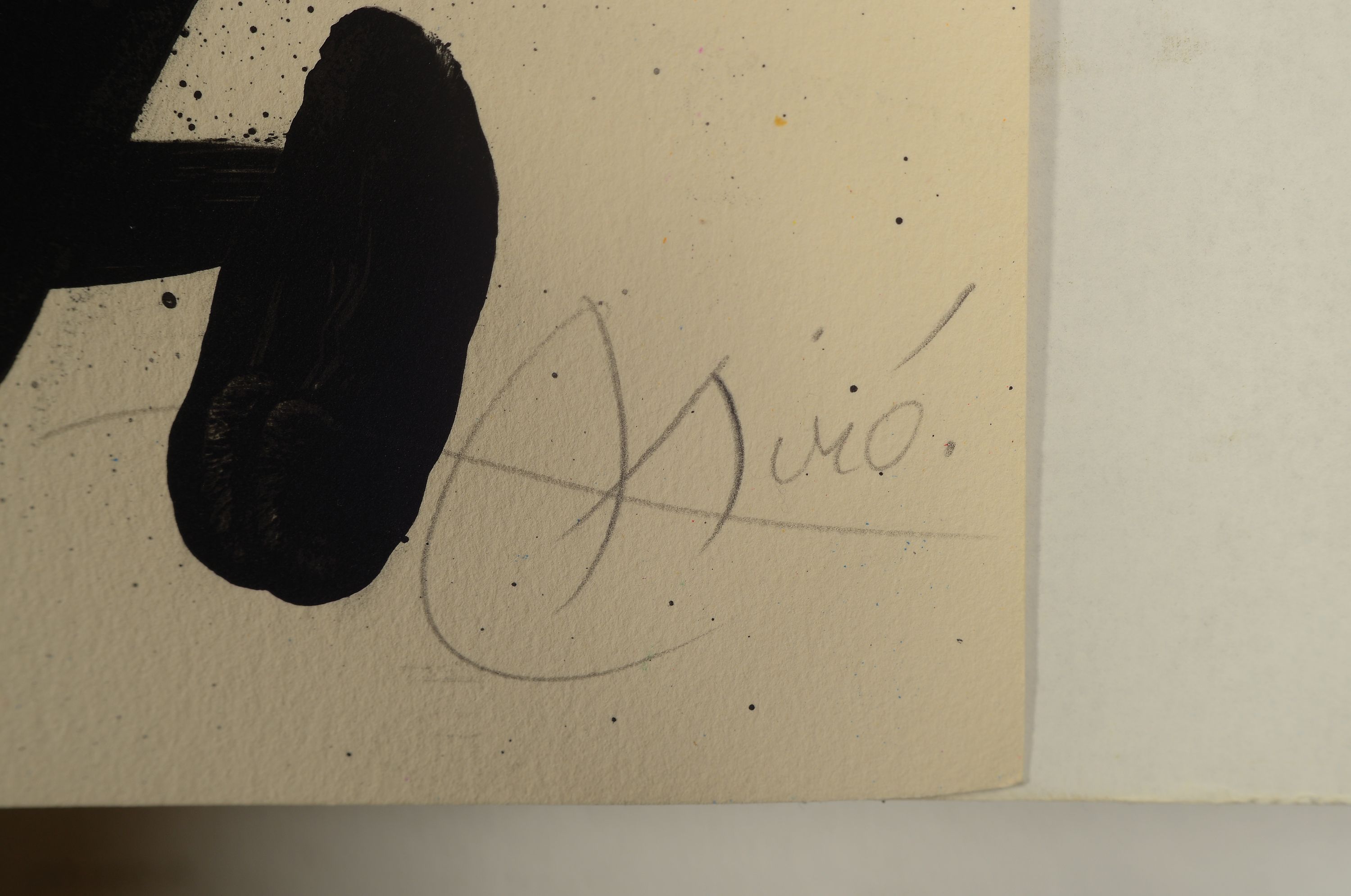 Detail l: Joan Miro, 1893 Barcelona-1983 Palma, Farblithographie, "Les Aguelles del Pastor", 1973, Ed. 18/75, handsigniert, ungerahmt, l. gebräunt, ...
