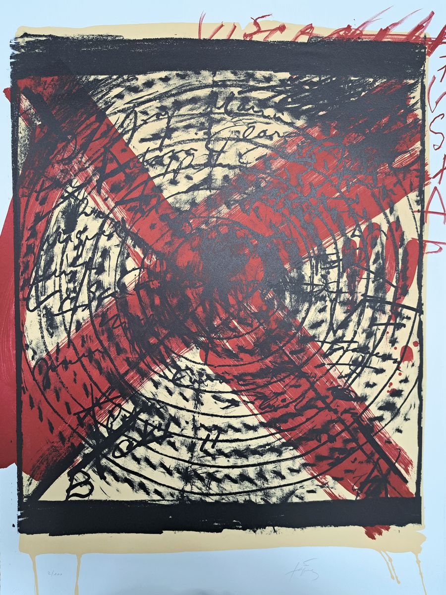 Antoni Tapies, 1923-2012 Barcelona, "Diana" ,193, Farblithographie, auf Zerkall-Bütten, handsigniert, Ed. 2/100, Erker-Presse St. Gallen, ...
