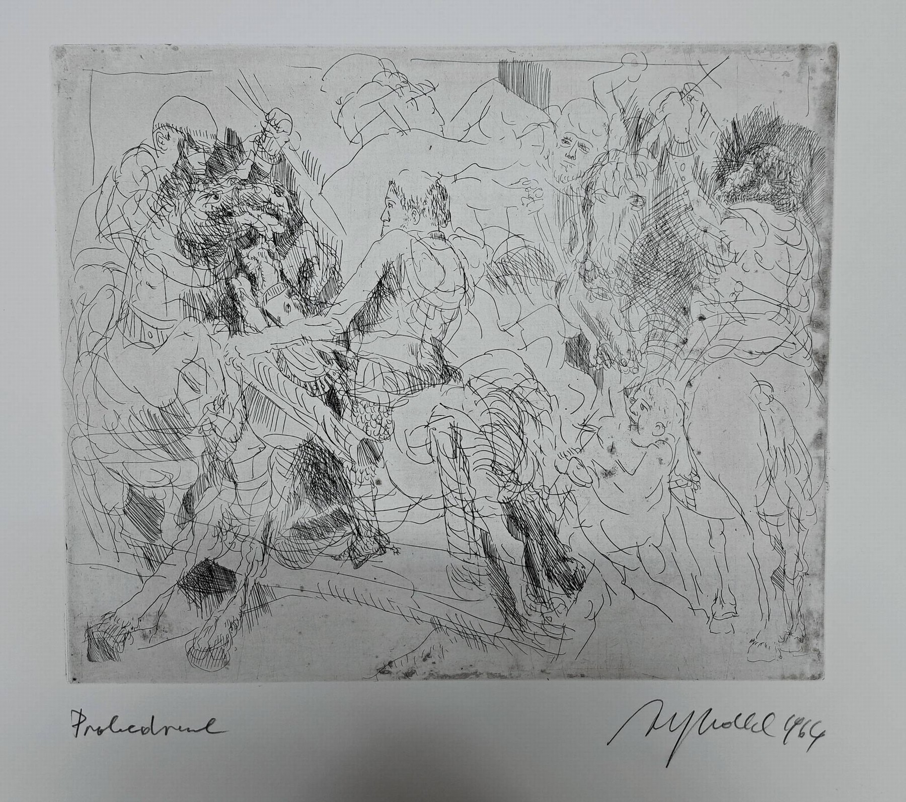 Detail m: Alfred Hrdlicka, 1928-2009 Wien, 2 Radierungen, "Melancholie", 1971, H.C., Atelier Gerersdsorfer Wien, handsigniert und datiert, ohne ...