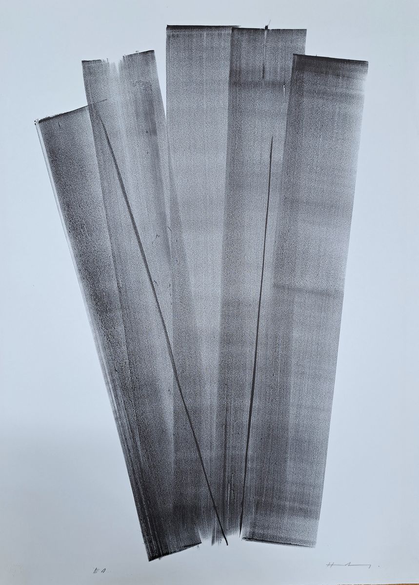 Hans Hartung, 1904 Leipzig - 1989 Antibes, Lithographie, Komposition, E.A., handsigniert,Erker Presse St.Gallen, Blatt 76x56 cm