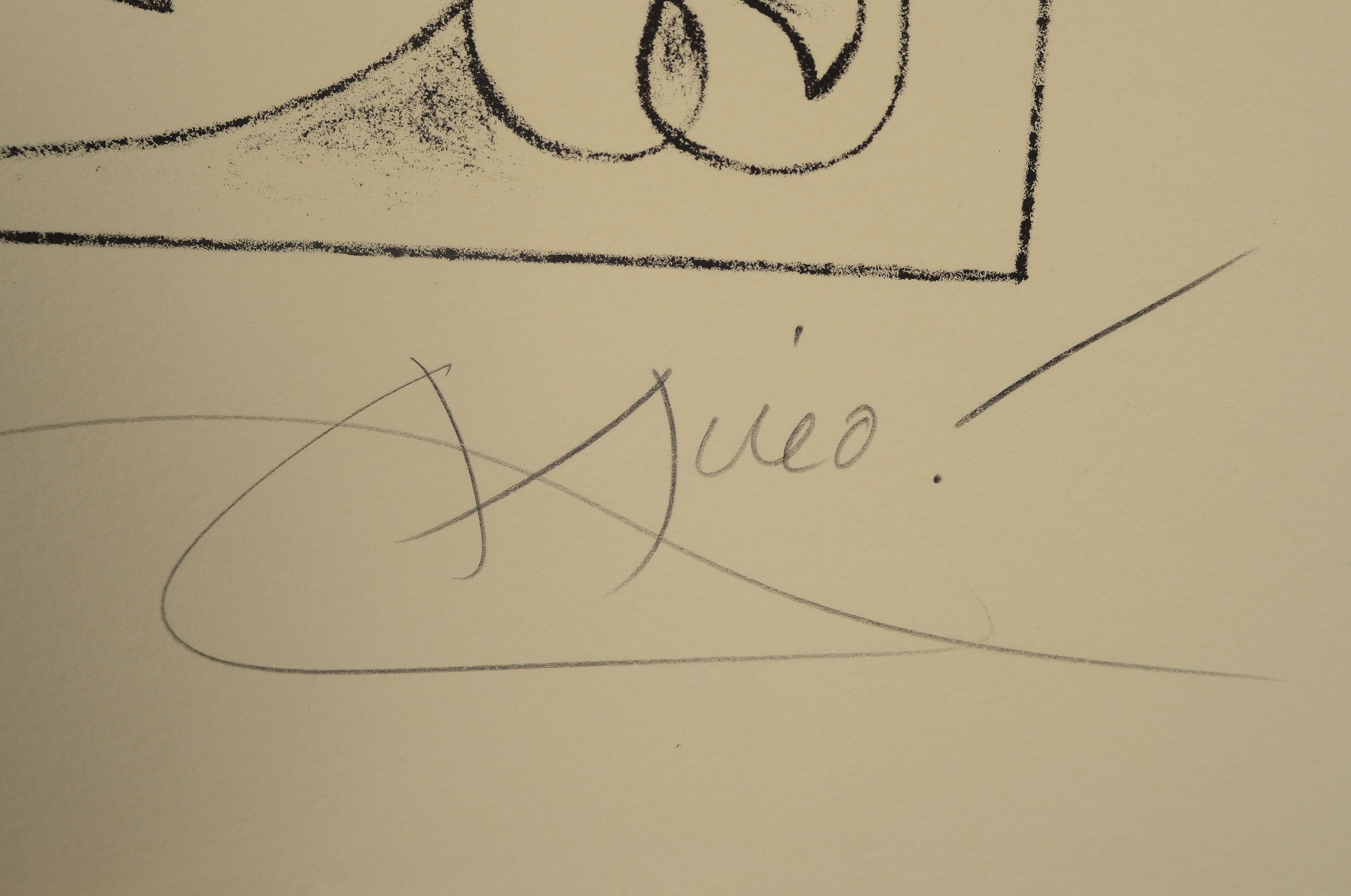 Detail l: Joan Miro, 1893 Barcelona - 1983 Palma, Lithographie auf Arches, "Le Massacre du Roi de Pologne" aus der Folge "Ubu Roi", 1966, ...