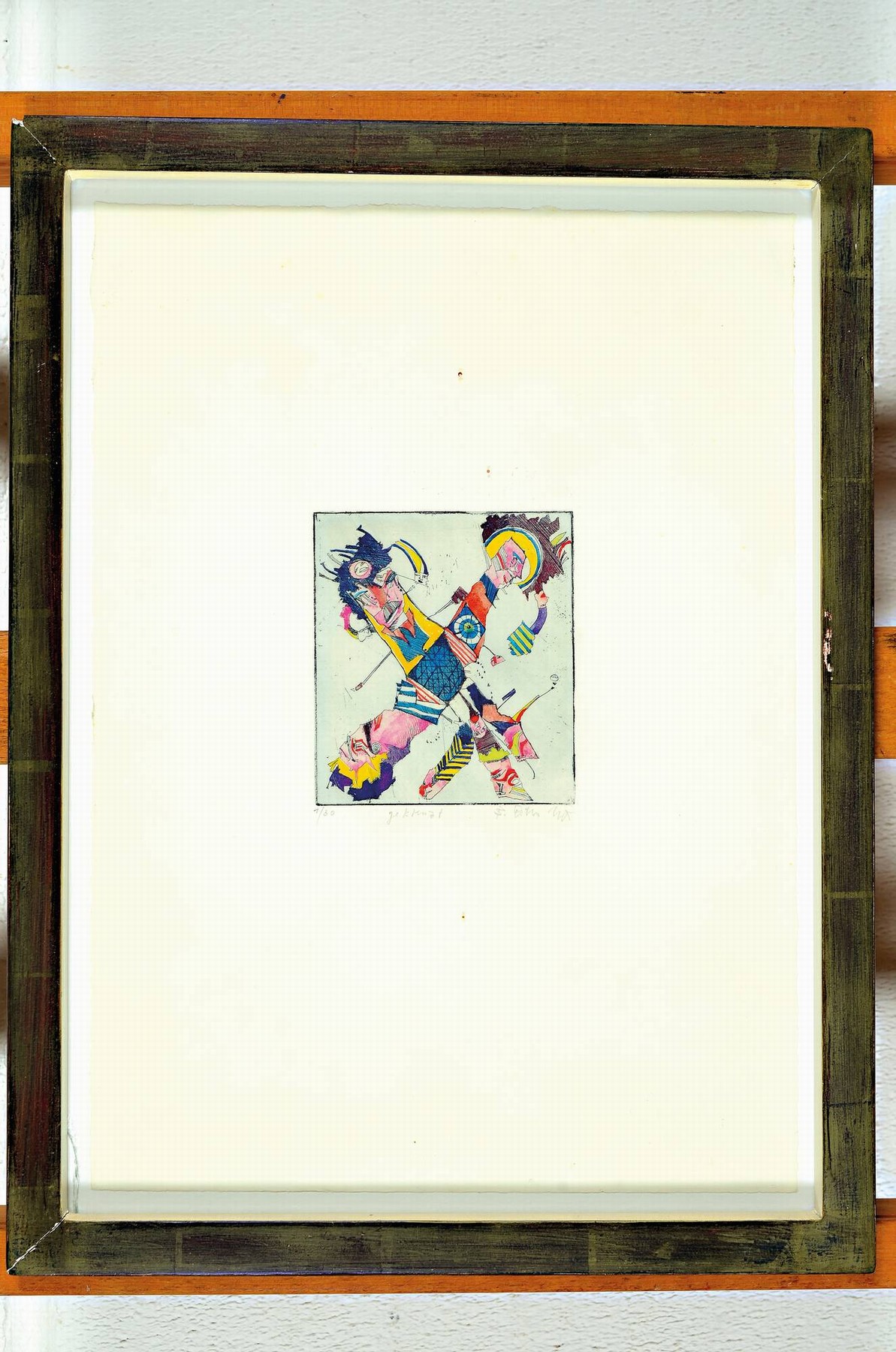 Detail m: Bernd Kastenholz, geb. 1949 Speyer, Zeichnung/Mischtechnik "ein Ring morgen 1000" 21x19 cm, 2 Radierungen, "gekreuzt" Ed. 1/30, ...
