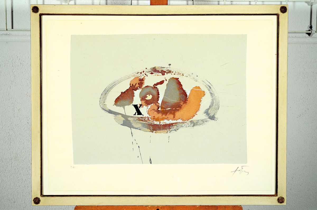 Antoni Tapies, 1923-2012 Barcelona, Radierung mit Reliefprägung auf Arches "Bodego", 1978, eines von 15 handsignierten Exemplaren, Ed. ...